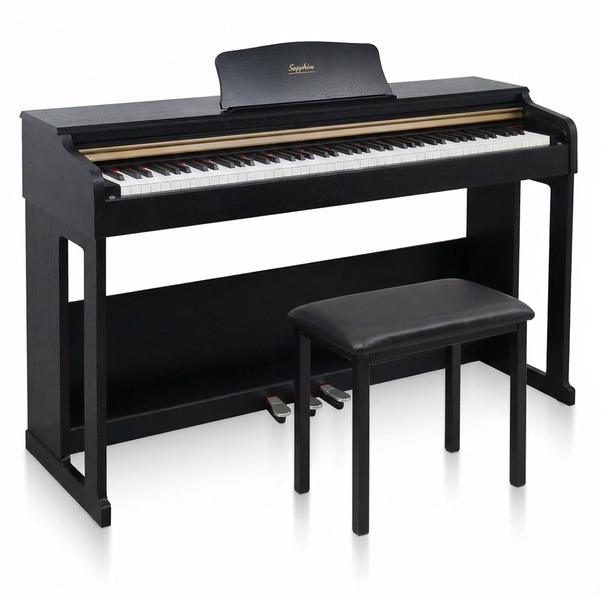 Jwin Sapphire SDP-214 Çekiç Aksiyonlu 88 Tuşlu Dijital Piyano + Tabure - Siyah
