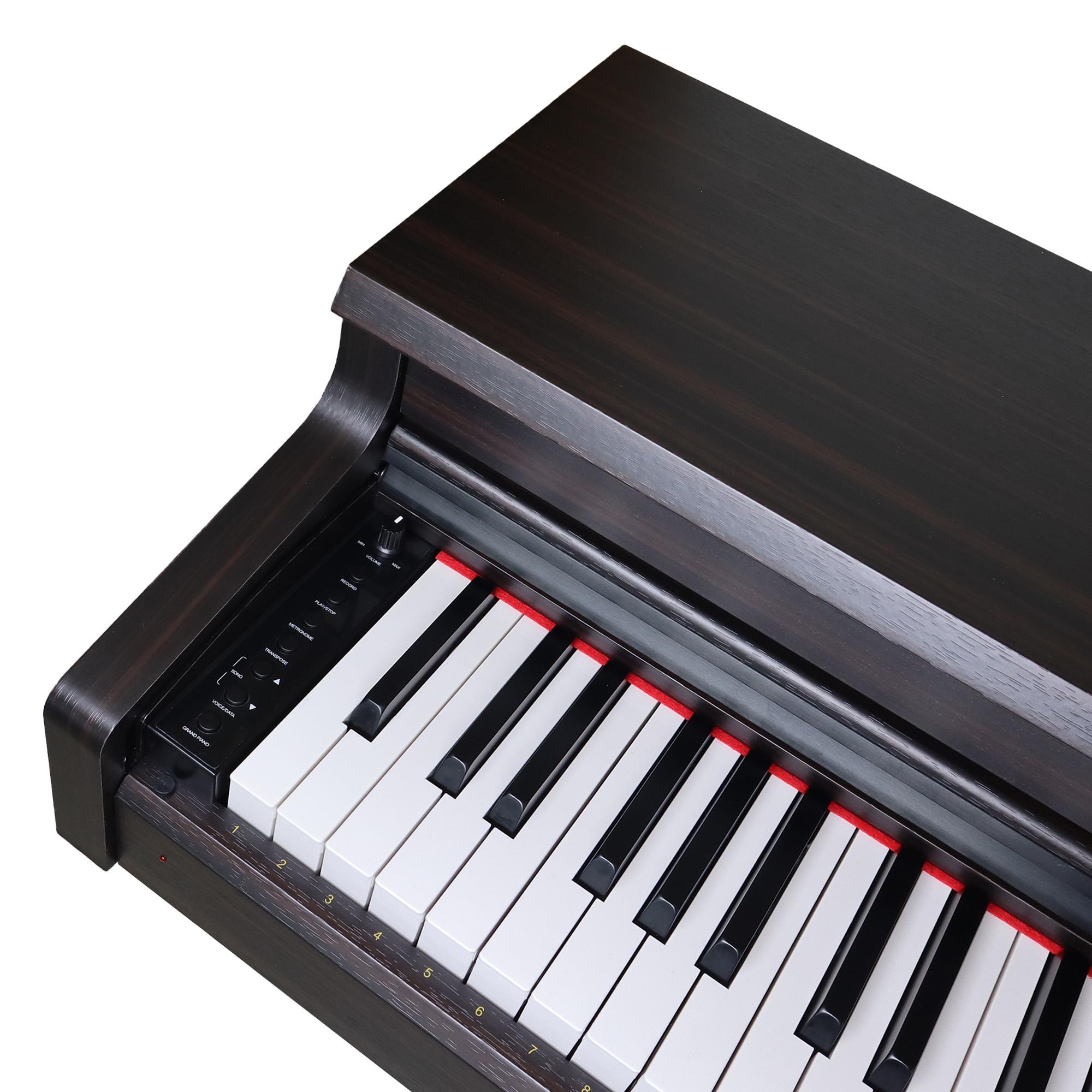 Jwin Sapphire SDP-400 Çekiç Aksiyonlu 88 Tuşlu Dijital Piyano + Tabure - Gül Ağacı
