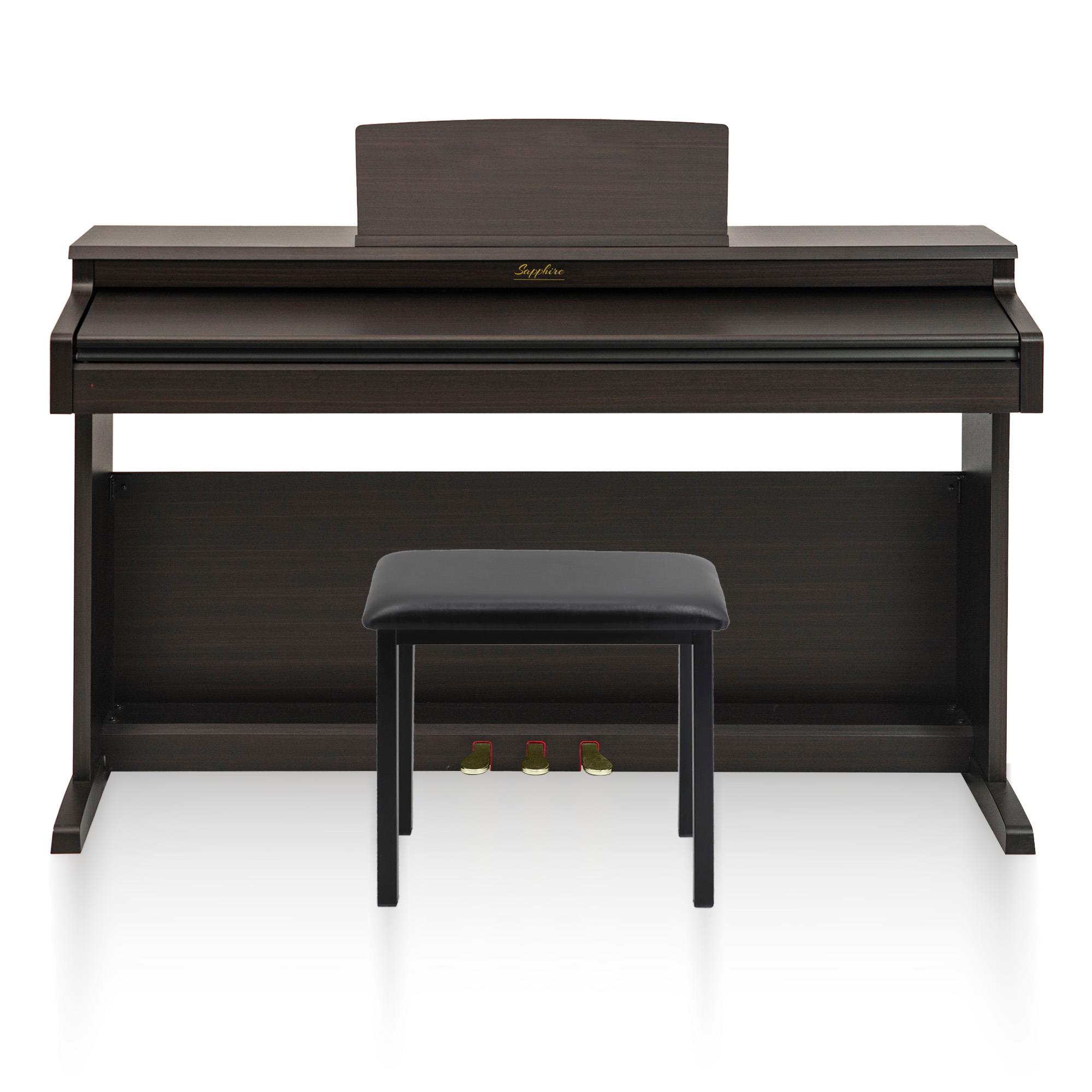 Jwin Sapphire SDP-400 Çekiç Aksiyonlu 88 Tuşlu Dijital Piyano + Tabure - Gül Ağacı