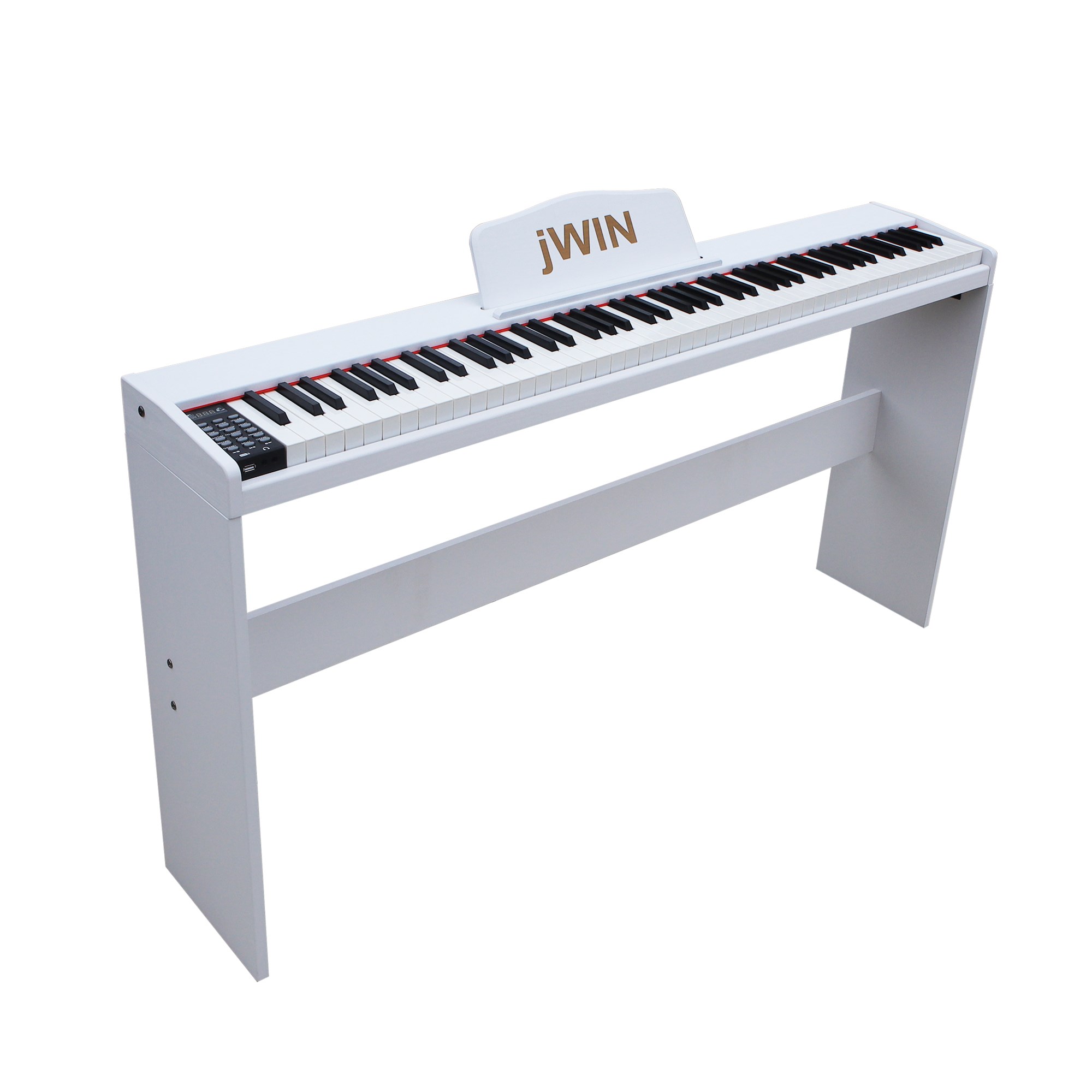 Jwin SDP-88 Tuş Hassasiyetli 88 Tuşlu Dijital Piyano + Tabure - Beyaz