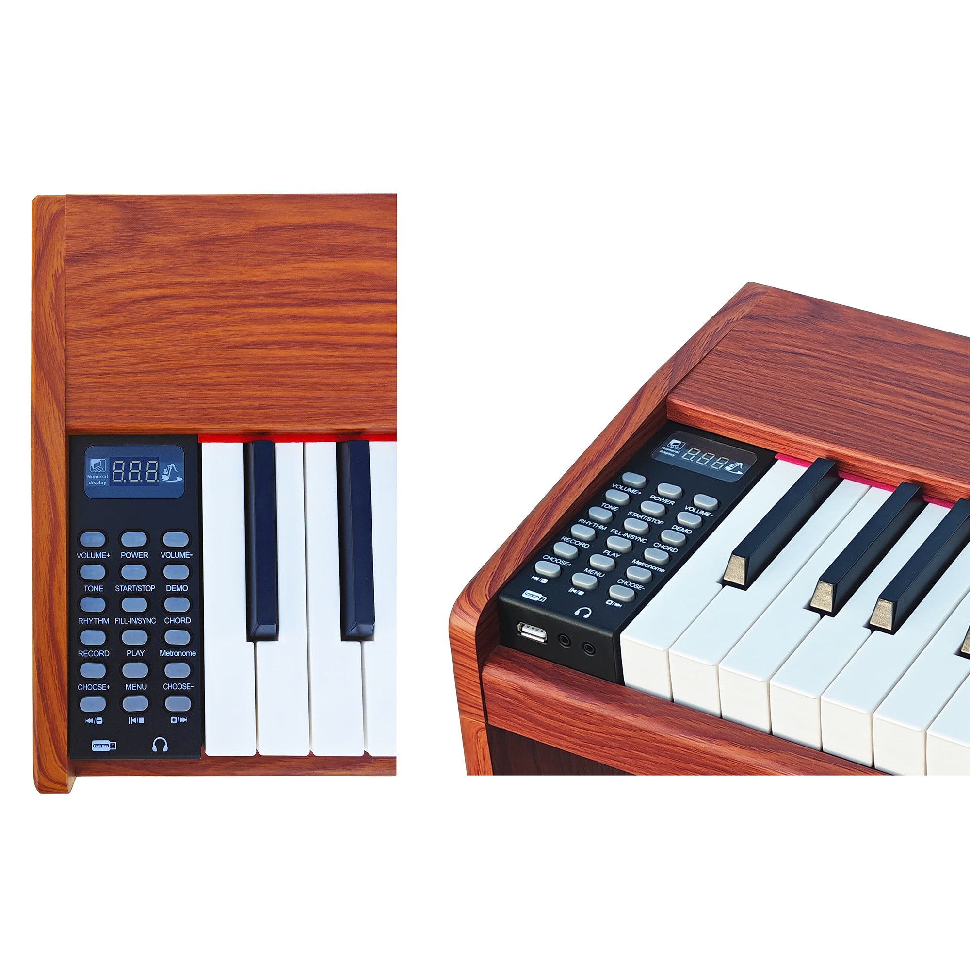 Jwin SDP-88 Tuş Hassasiyetli 88 Tuşlu Dijital Piyano + Tabure - Kahverengi