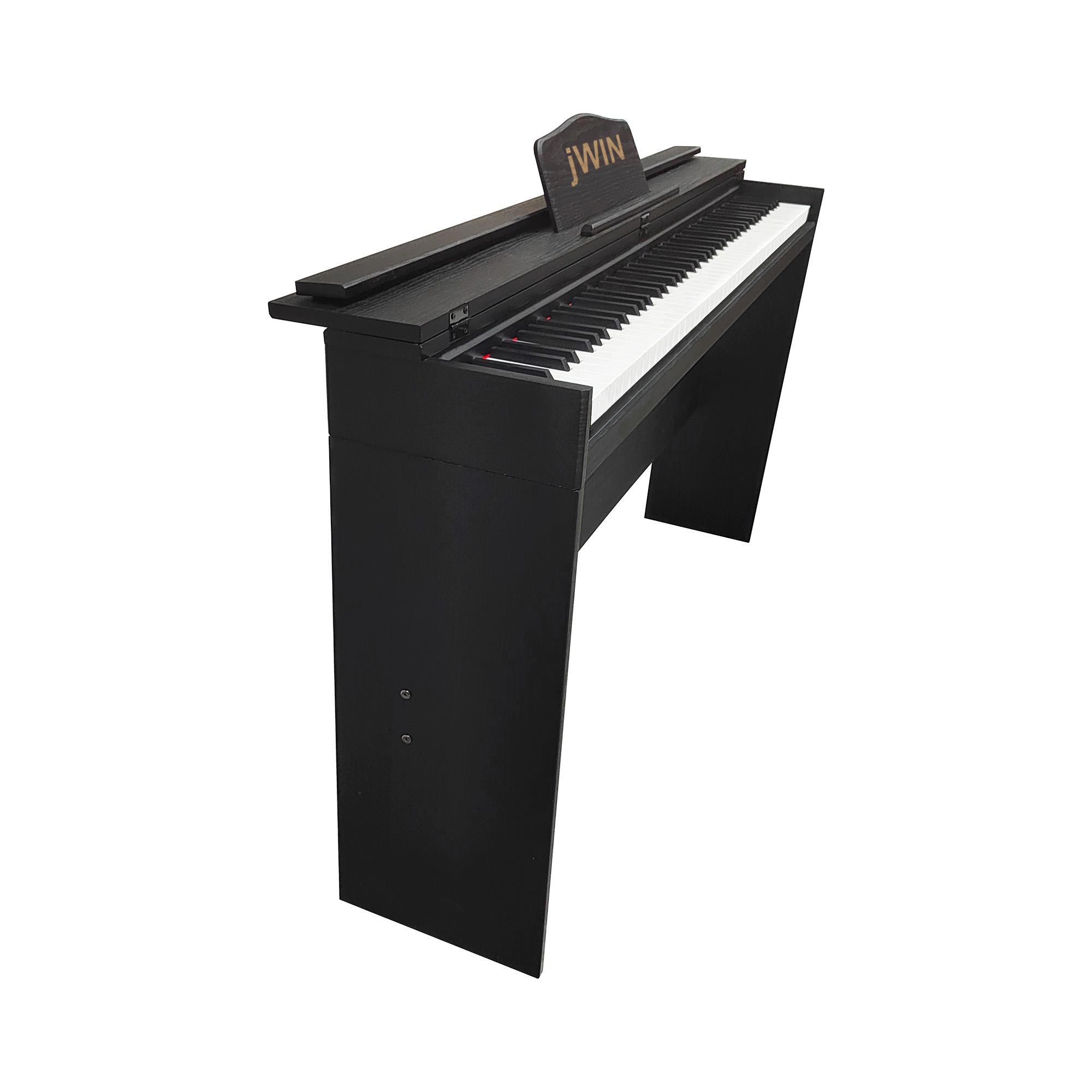 Jwin SDP-92 Tuş Hassasiyetli 88 Tuşlu Kapaklı Dijital Piyano + Tabure - Siyah