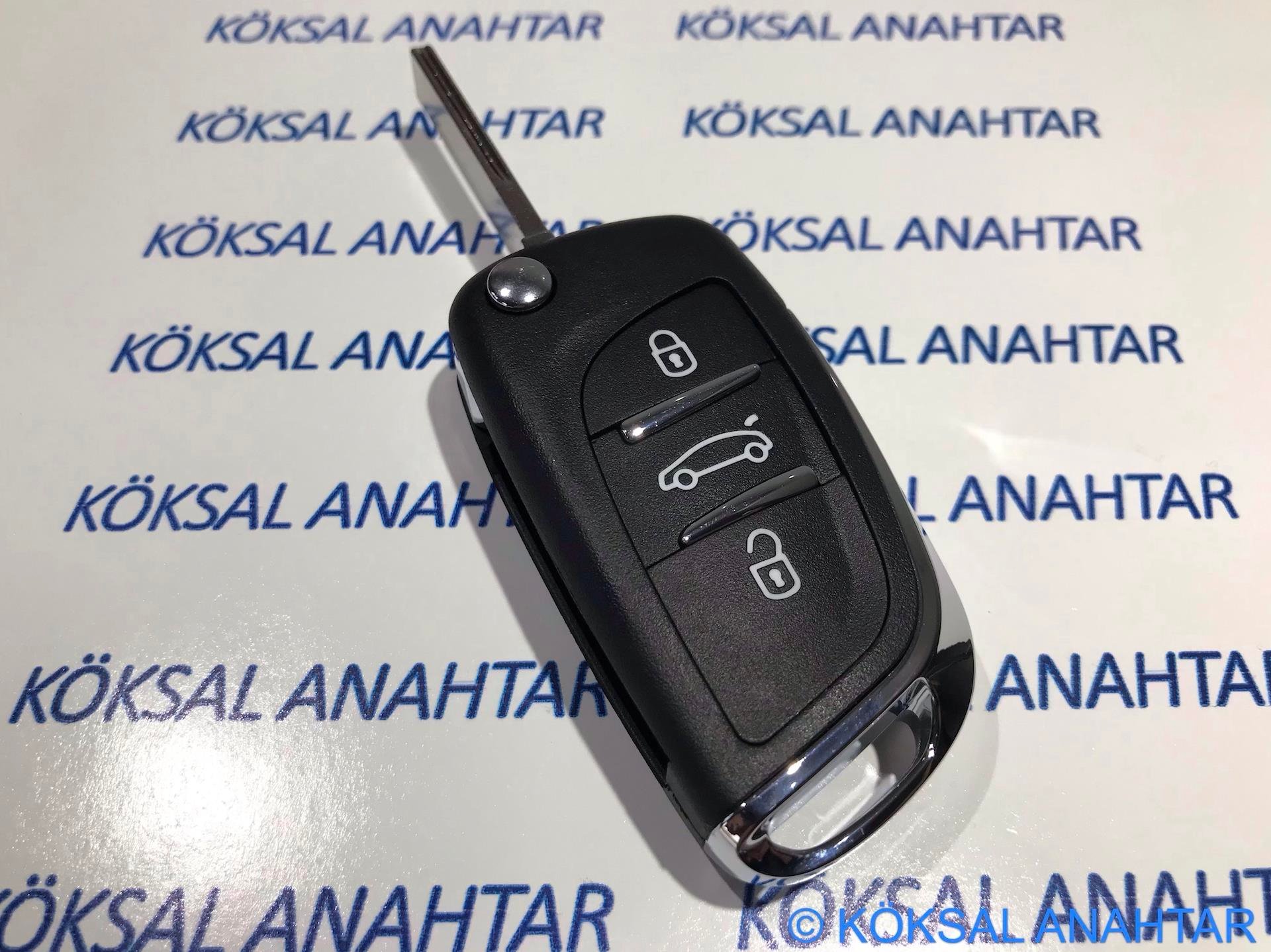CitroenCitroen C3 C4 C5 3 Tuşlu Dolu Kumanda