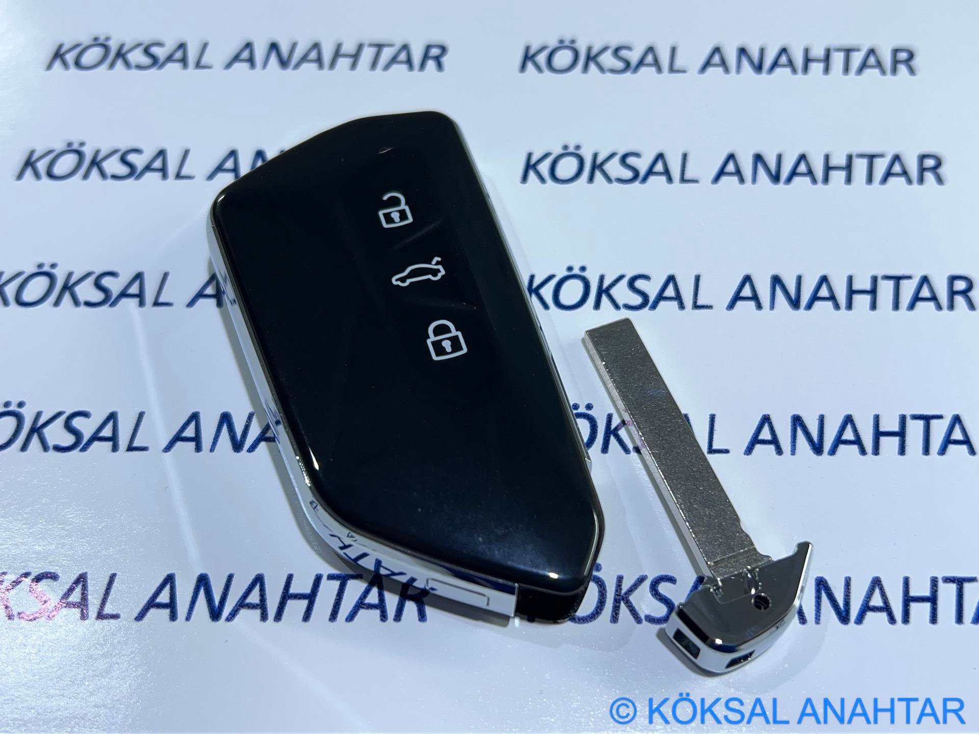 VolkswagenVolkswagen Golf 7, Passat, Polo, T-roc, T-cross, Taigo Keyless Start & Stop Sustalı Anahtarlı Modeller Için Yeni Tip Kumanda Kabı