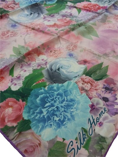 Silk Home Tivil İpek Eşarp Çiçek Desenli SH258