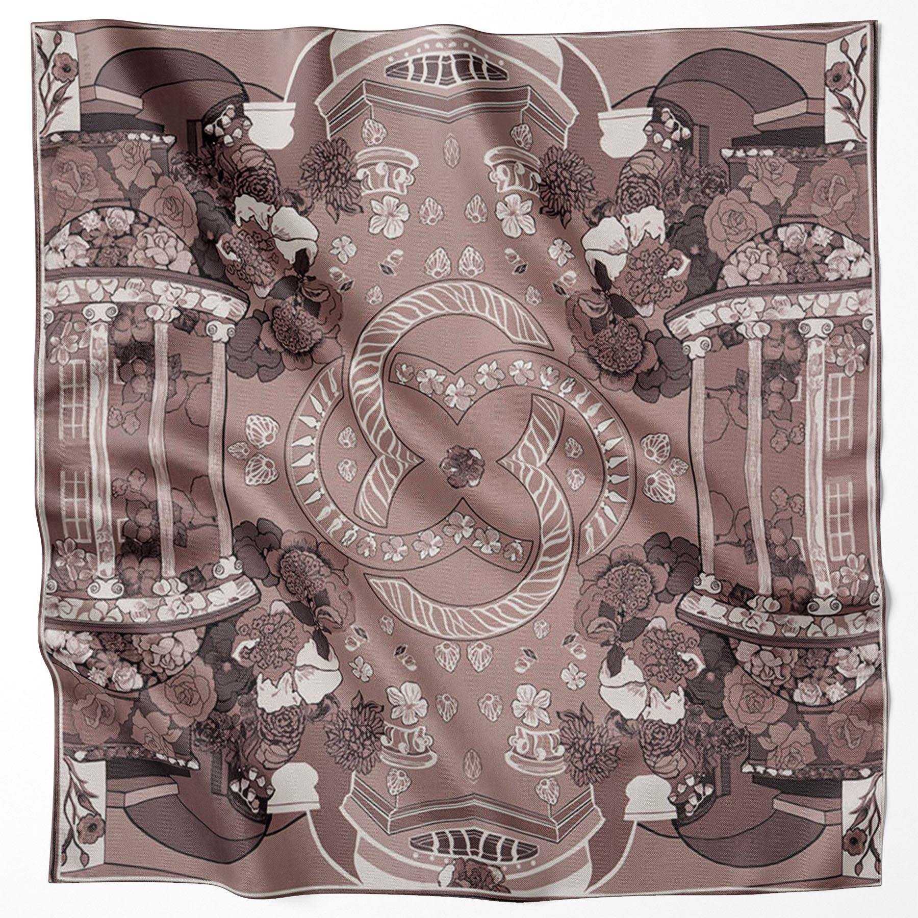 Aker Bosphorus Serisi, Çift Taraflı İpek Eşarp - 8834712-921 - Tivil