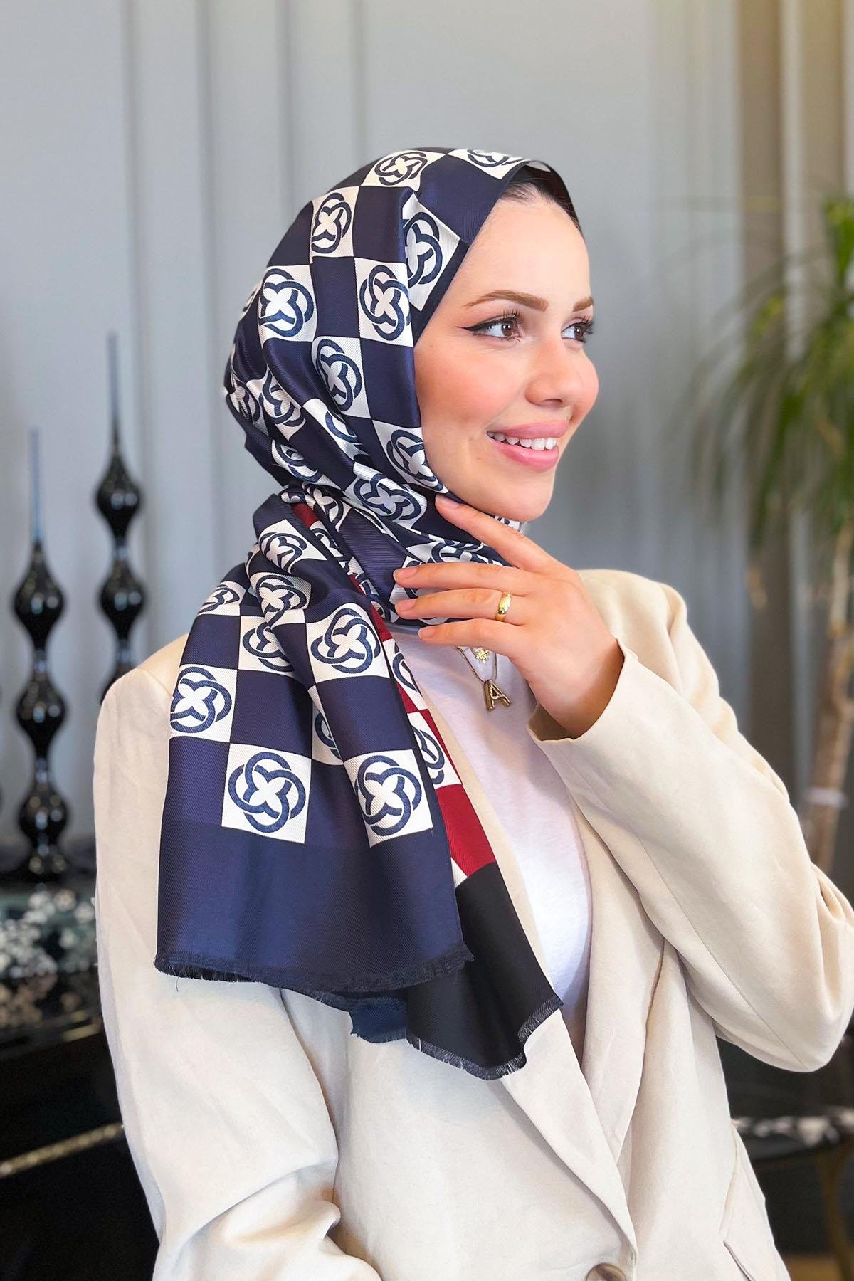 Aker Bosphorus Serisi, Çift Taraflı İpek Şal - 8914711-921 - Tivil