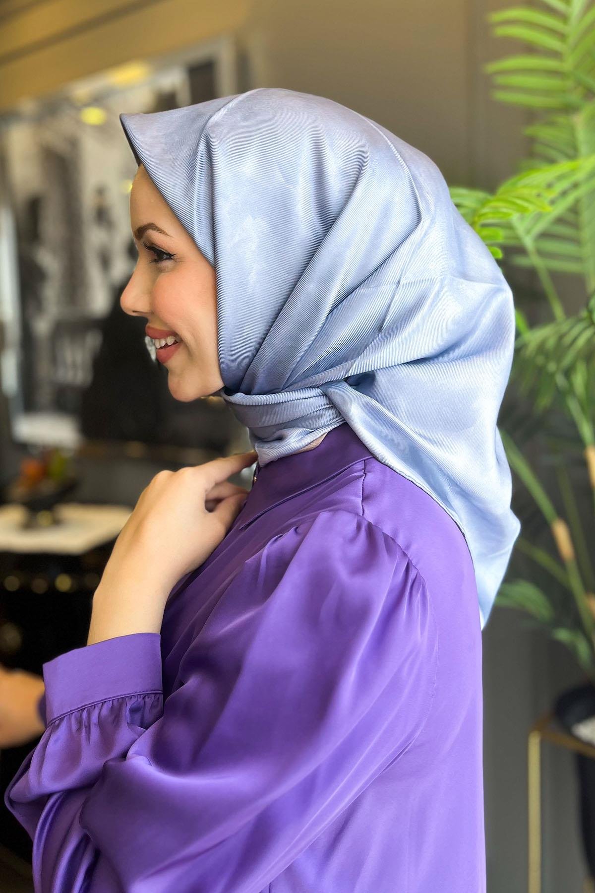 Aker Bosphorus Serisi, Çift Taraflı İpek Eşarp - 7208712-926 - Tivil