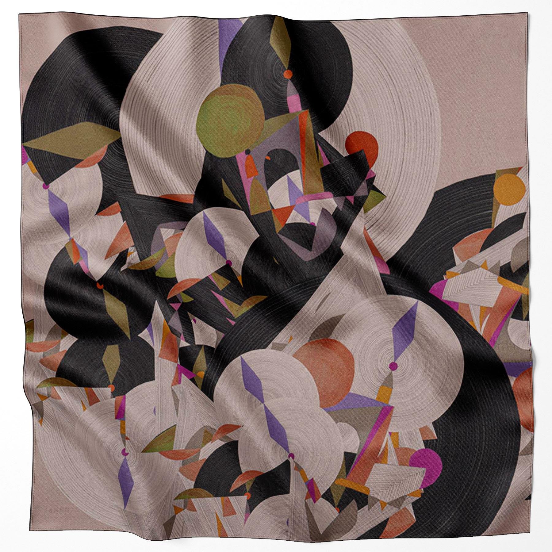 Aker Bosphorus Serisi, Çift Taraflı İpek Eşarp - 8381712-912 - Tivil