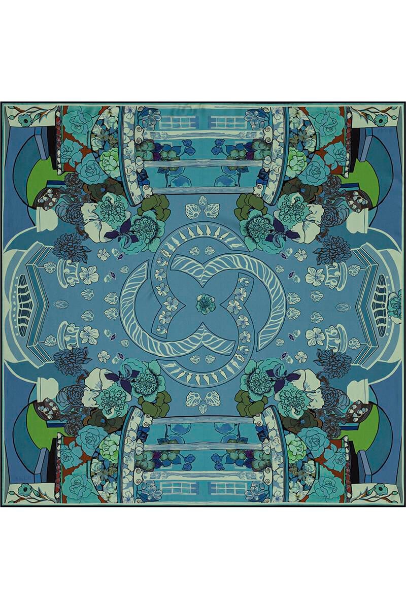 Aker Bosphorus Serisi, Çift Taraflı İpek Eşarp - 8834712-911 - Tivil