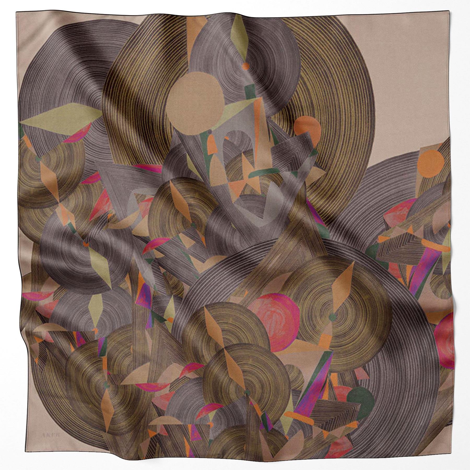 Aker Bosphorus Serisi, Çift Taraflı İpek Eşarp - 8381712-911 - Tivil