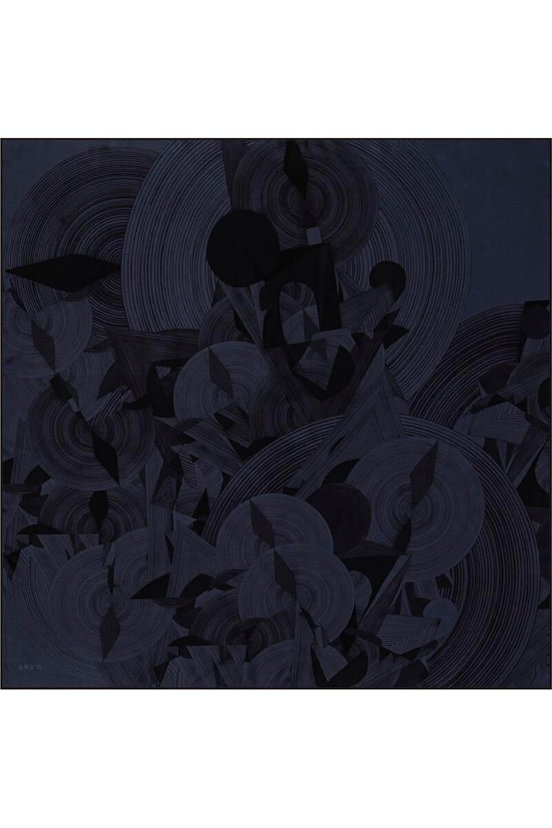 Aker Bosphorus Serisi, Çift Taraflı İpek Eşarp - 8381712-921 - Tivil