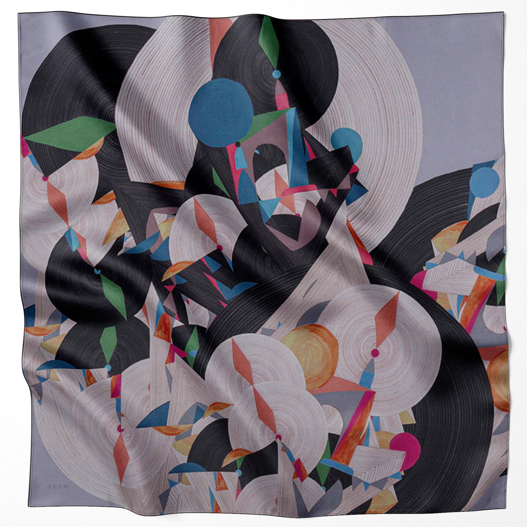 Aker Bosphorus Serisi, Çift Taraflı İpek Eşarp - 8381712-922 - Tivil