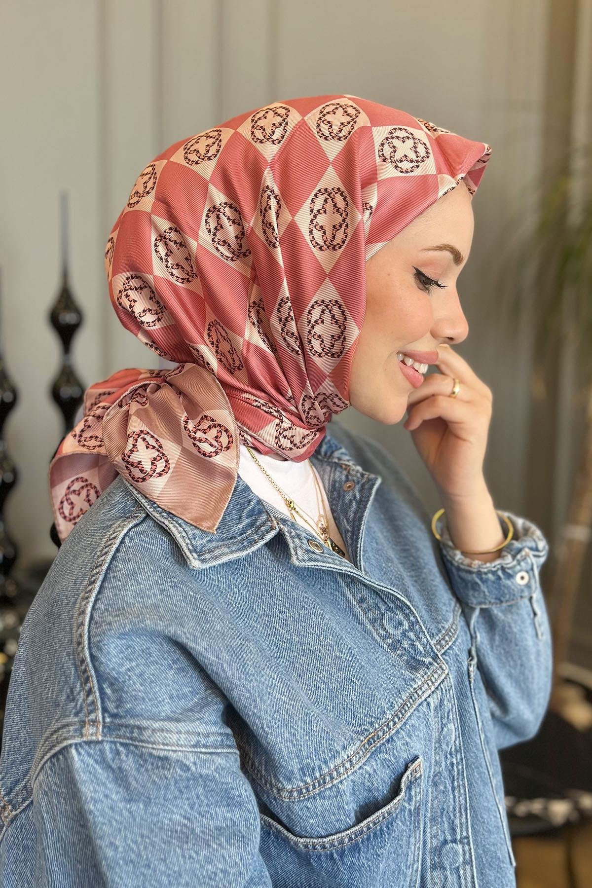 Aker Bosphorus Serisi, Çift Taraflı İpek Eşarp - 8914712-931 - Tivil