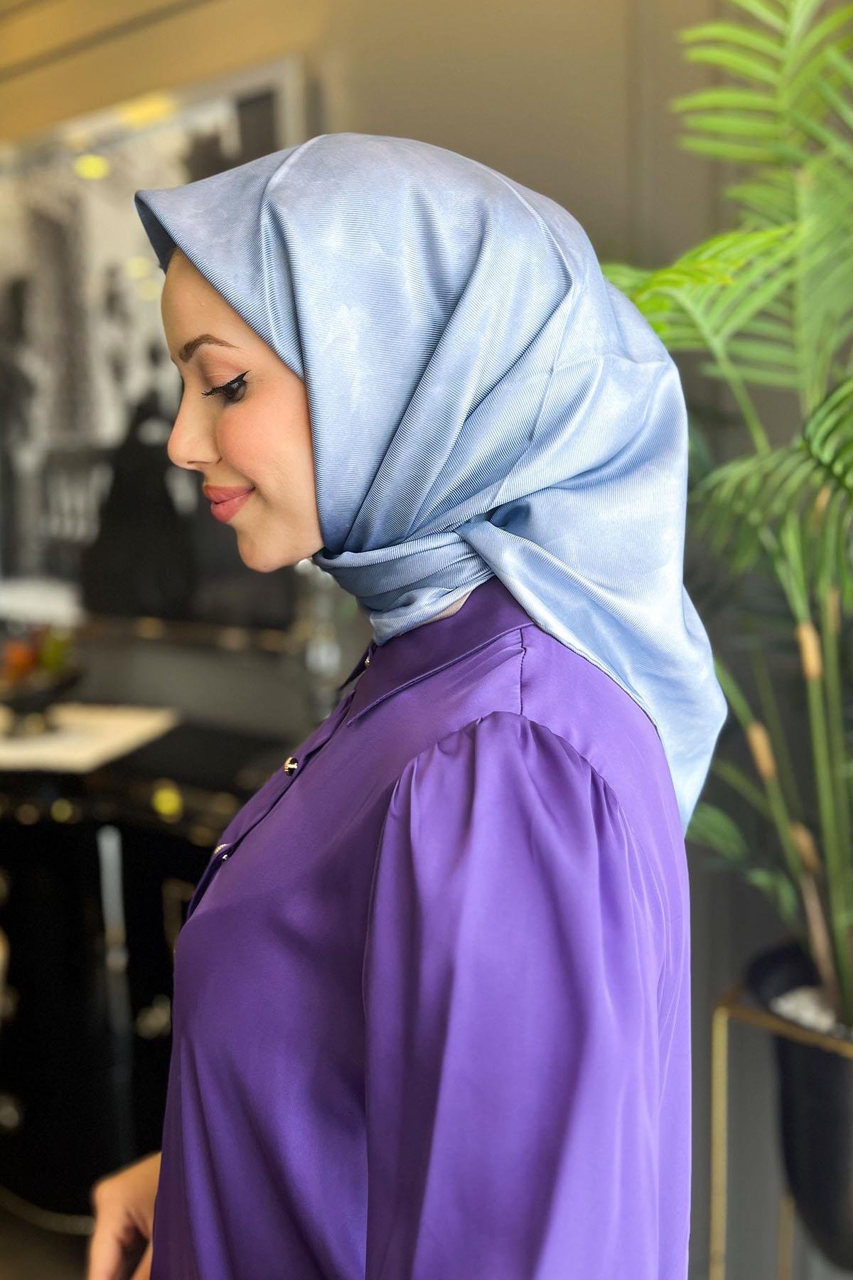 Aker Bosphorus Serisi, Çift Taraflı İpek Eşarp - 7208712-926 - Tivil