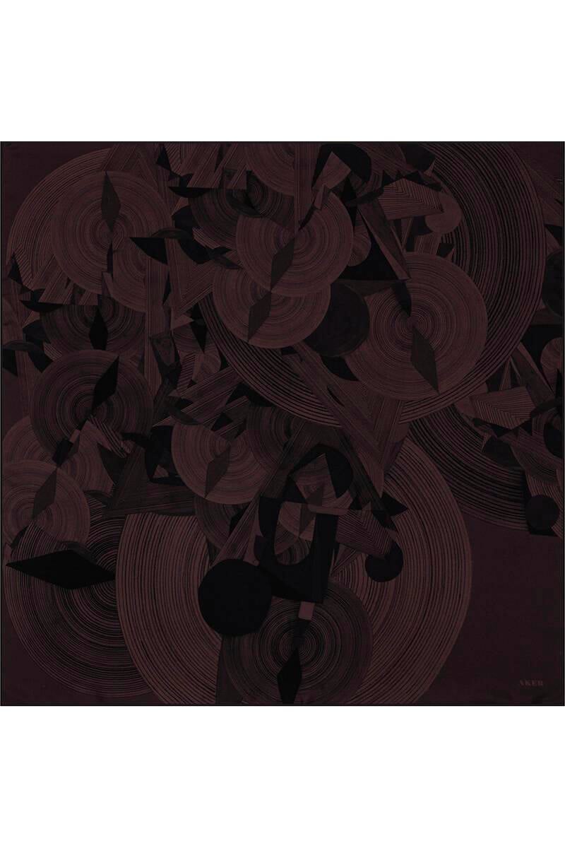 Aker Bosphorus Serisi, Çift Taraflı İpek Eşarp - 8381712-921 - Tivil