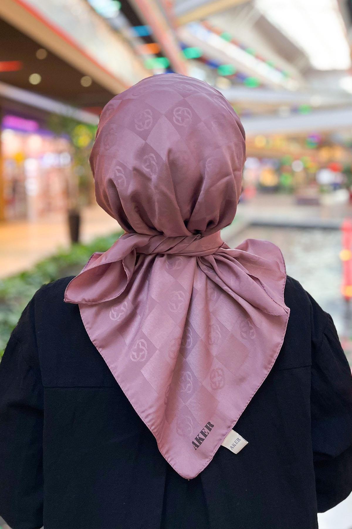 Aker Dama Monogram Eşarp - 1070600-992 - Pembe 