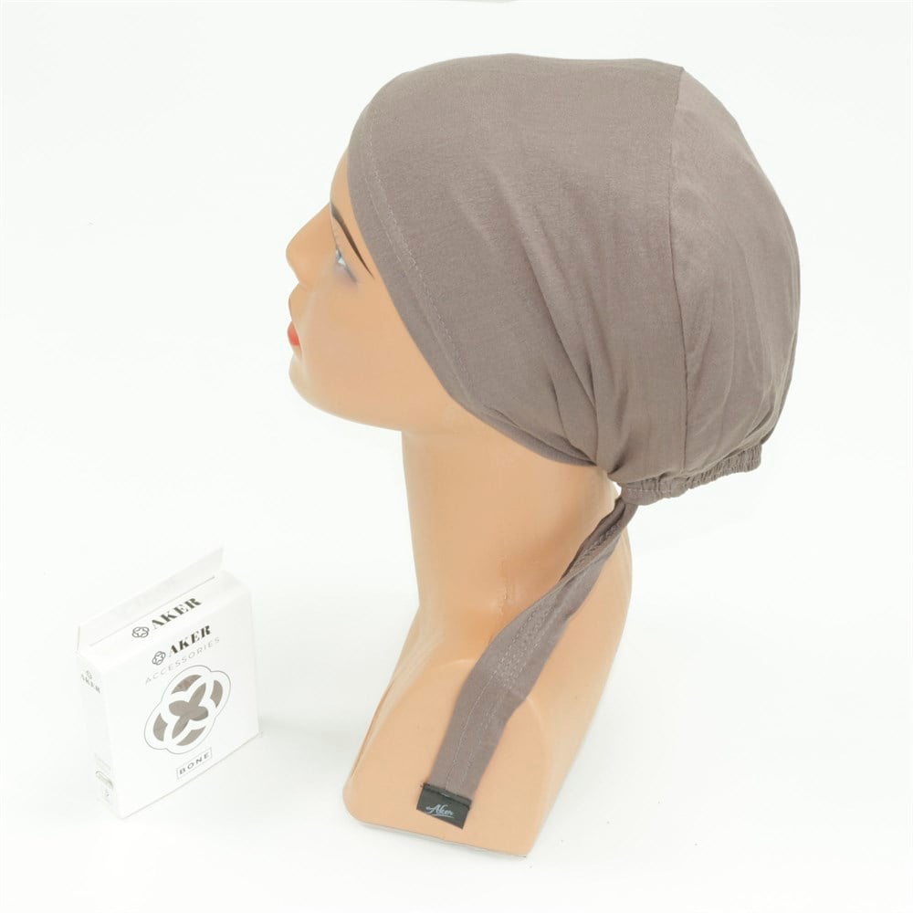 Aker Dikişli Penye Bone - Vizon