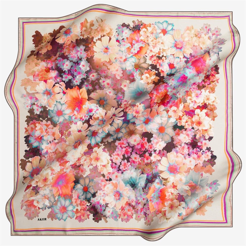 Aker İpek Eşarp - 2019 İlkbahar-Yaz - 7836757-331 - Taşlanmış Sura İpek