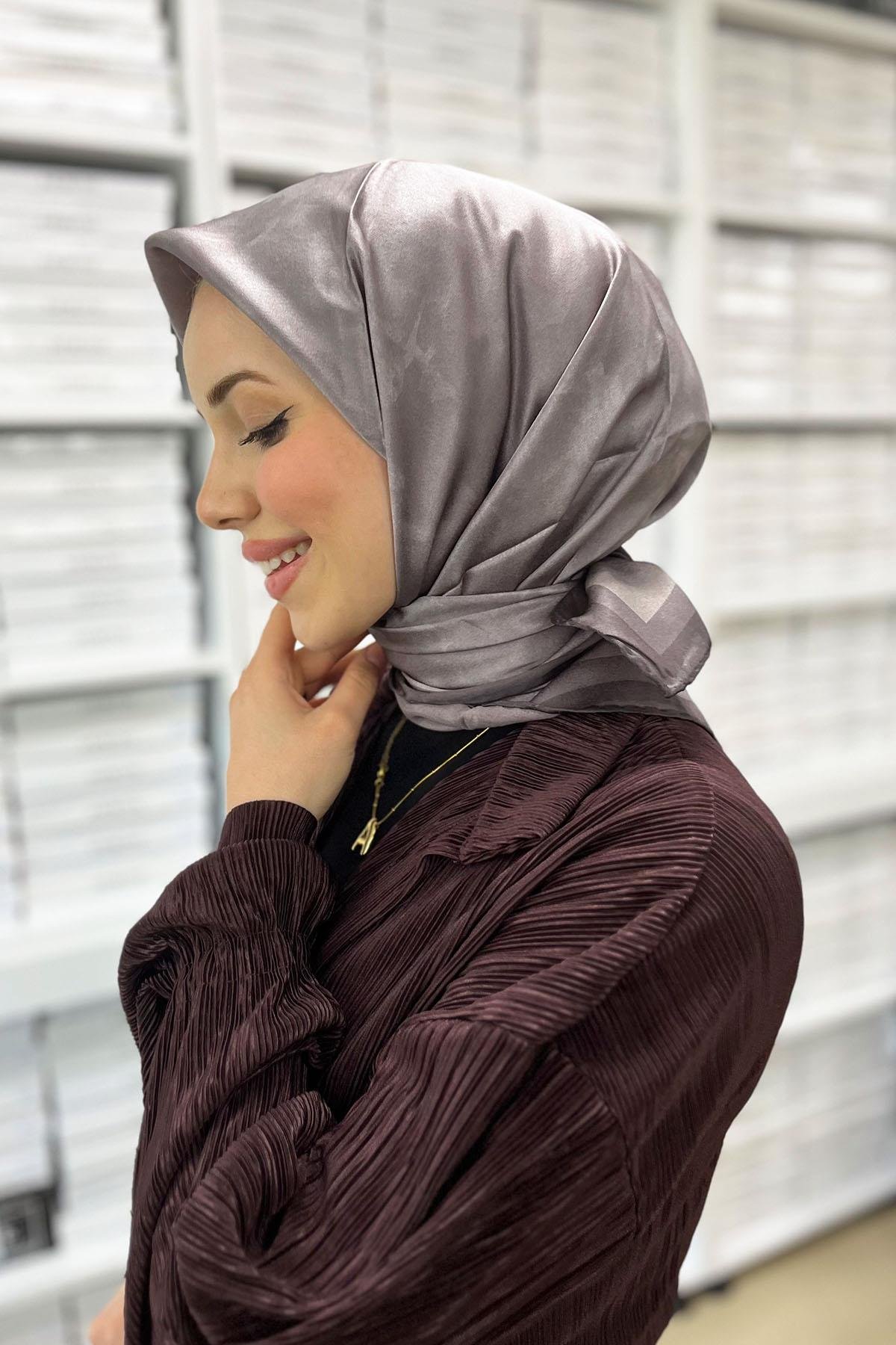 Aker İpek Eşarp - 2024 İlkbahar-Yaz - 8783757-332 - Taşlanmış Sura