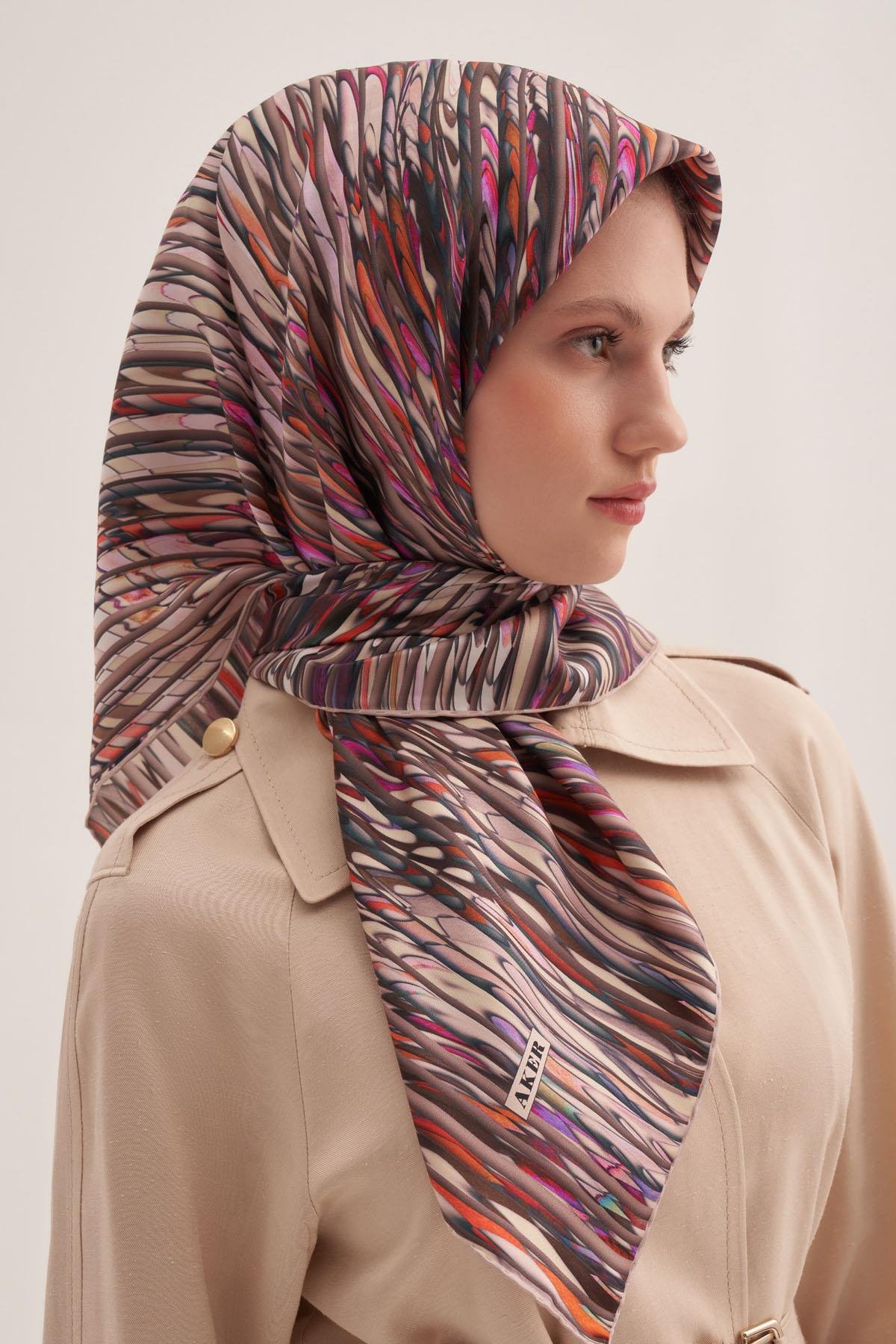 Aker İpek Eşarp - 2025 İlkbahar-Yaz - 8986701-333 - Sura