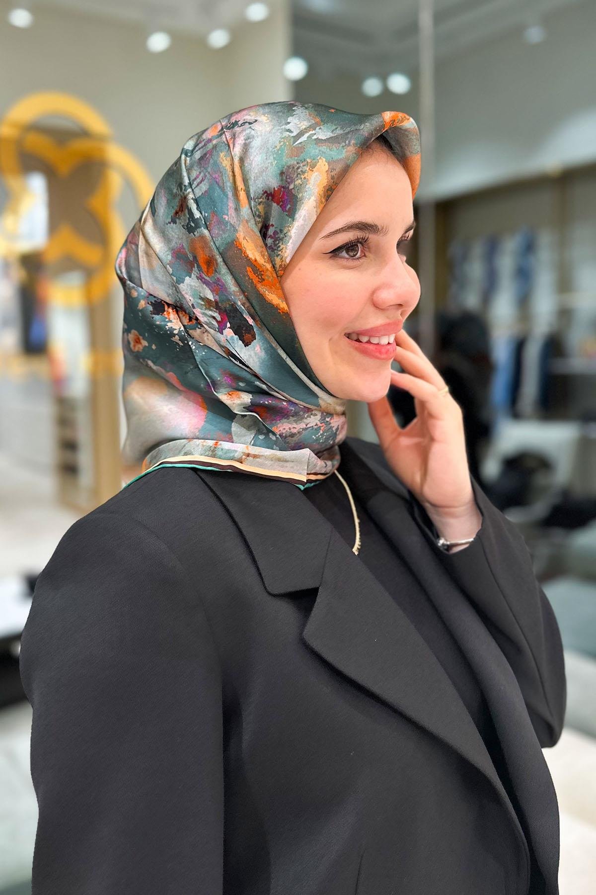 Aker Silk Scarf - 2025 Spring-Summer - 8989701-351 - Satin Silk