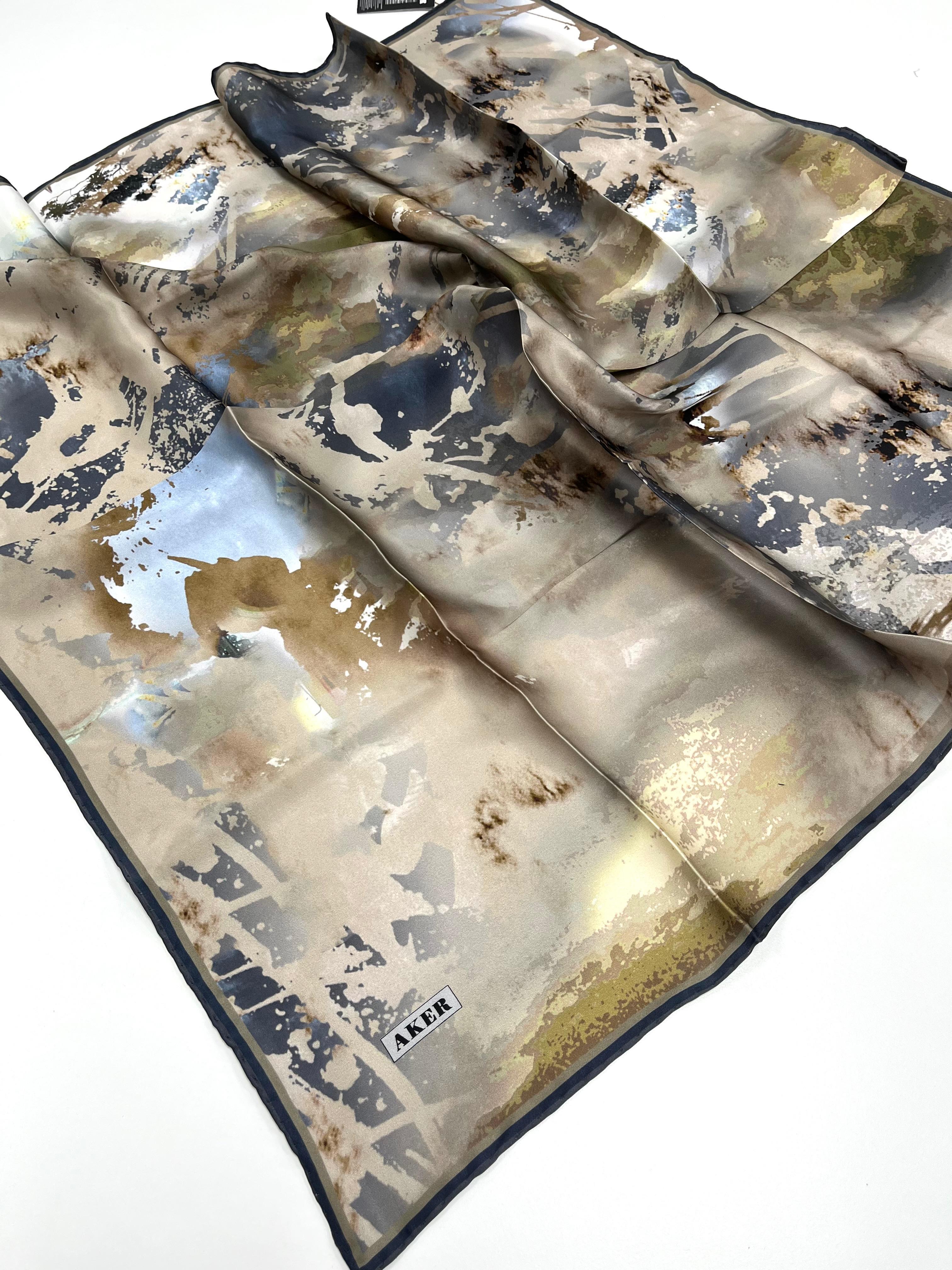 Aker Silk Scarf - 2025 Spring-Summer - 8989701-371 - Satin Silk