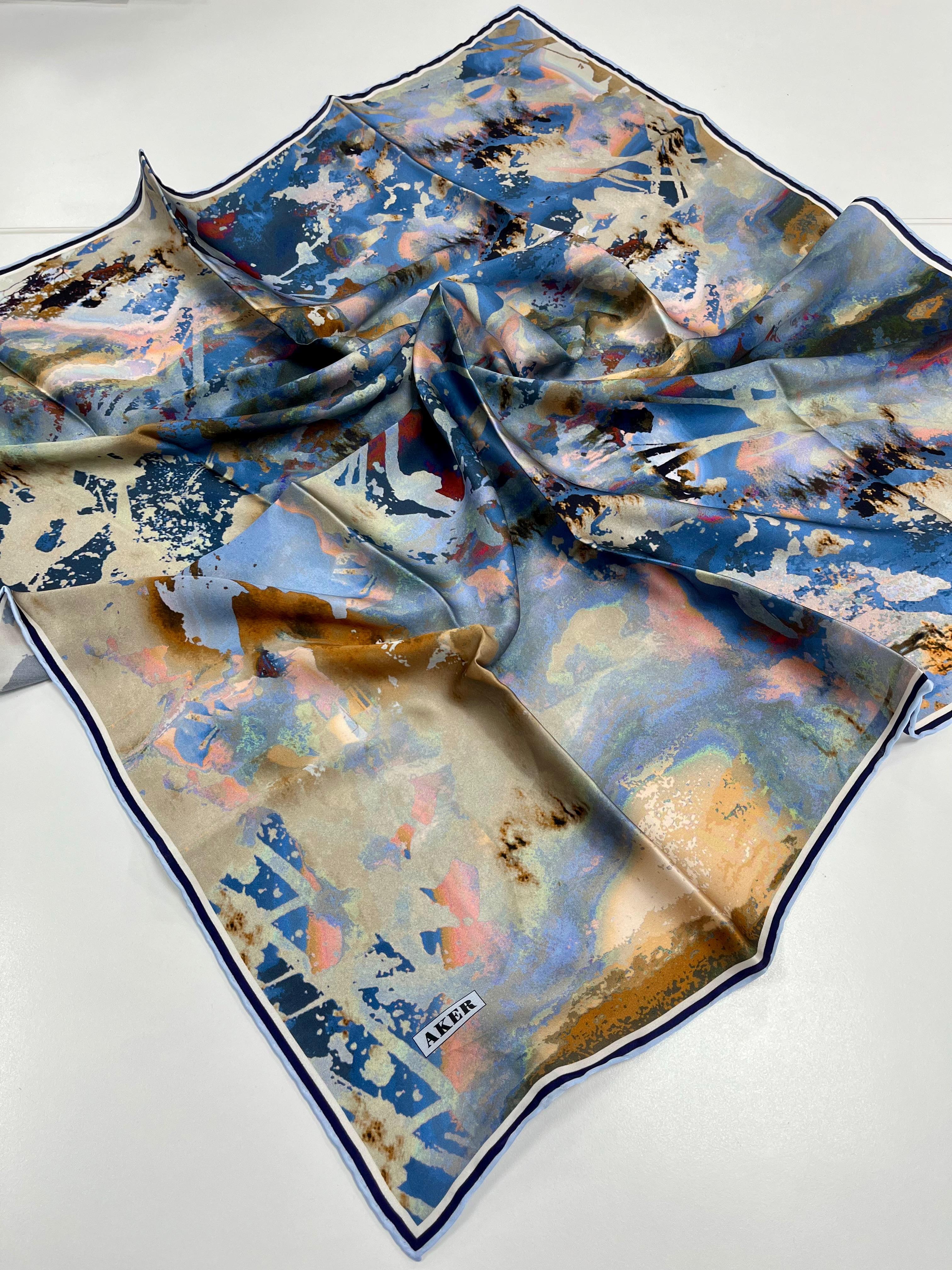 Aker Silk Scarf - 2025 Spring-Summer - 8989701-321 - Satin Silk