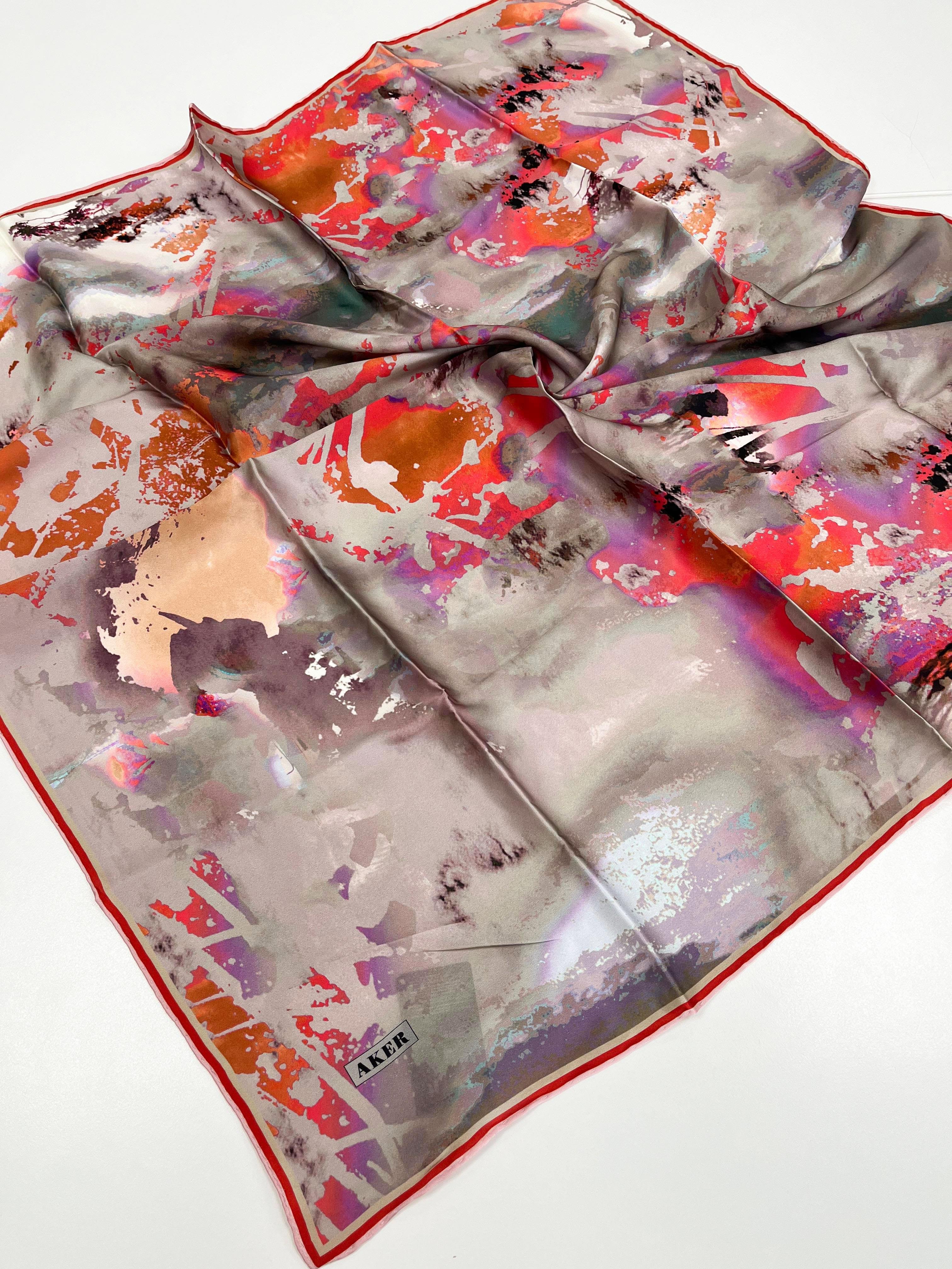 Aker Silk Scarf - 2025 Spring-Summer - 8989701-361 - Satin Silk