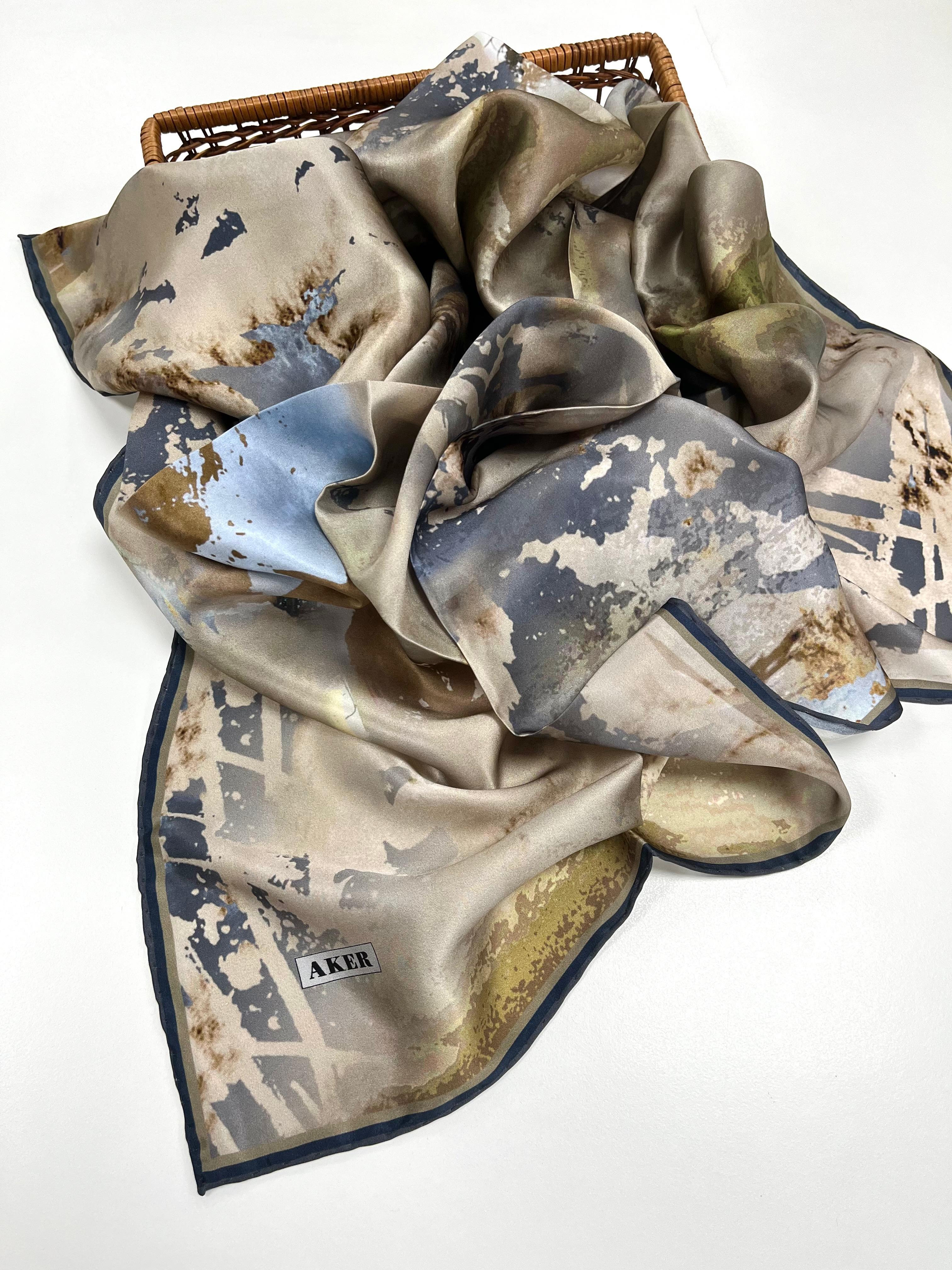 Aker Silk Scarf - 2025 Spring-Summer - 8989701-371 - Satin Silk