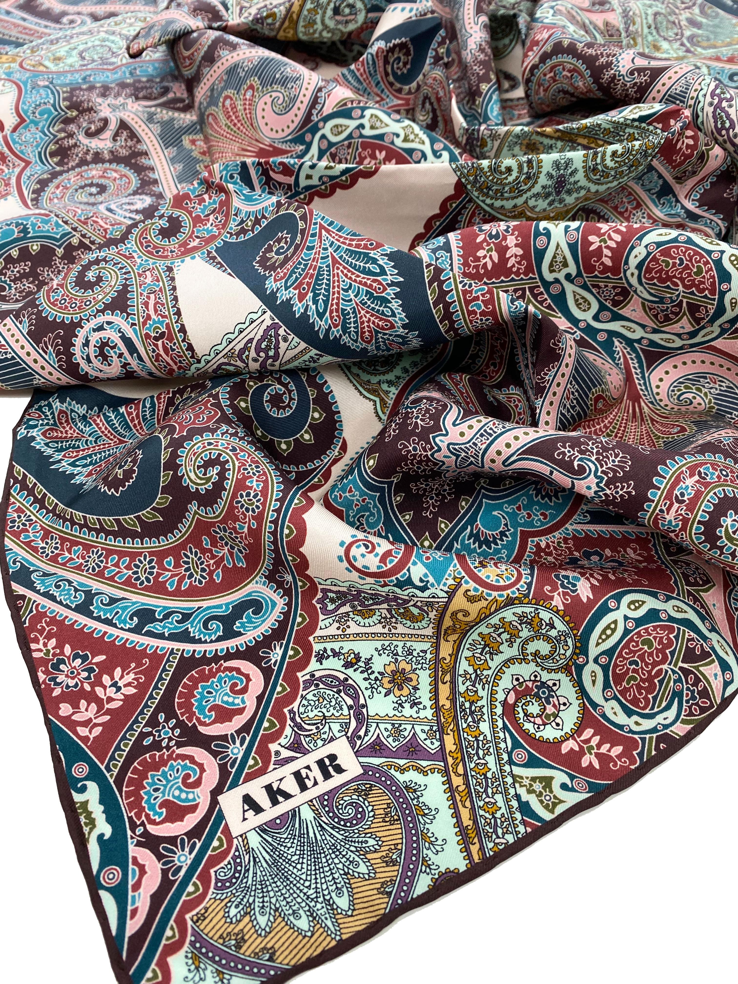 Aker Silk Scarf - 2025 Spring-Summer - 9038701-341 - Satin Silk