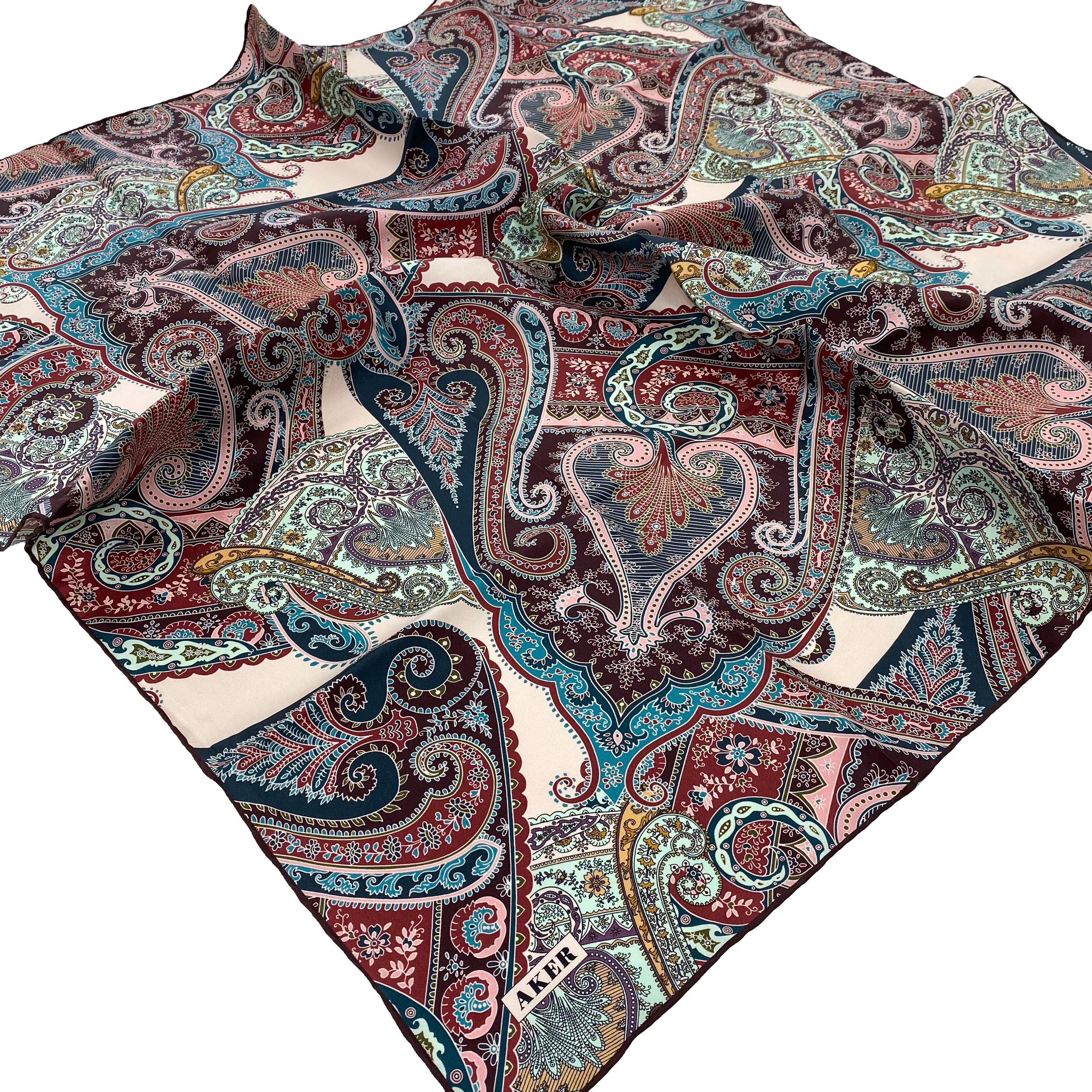 Aker Silk Scarf - 2025 Spring-Summer - 9038701-341 - Satin Silk