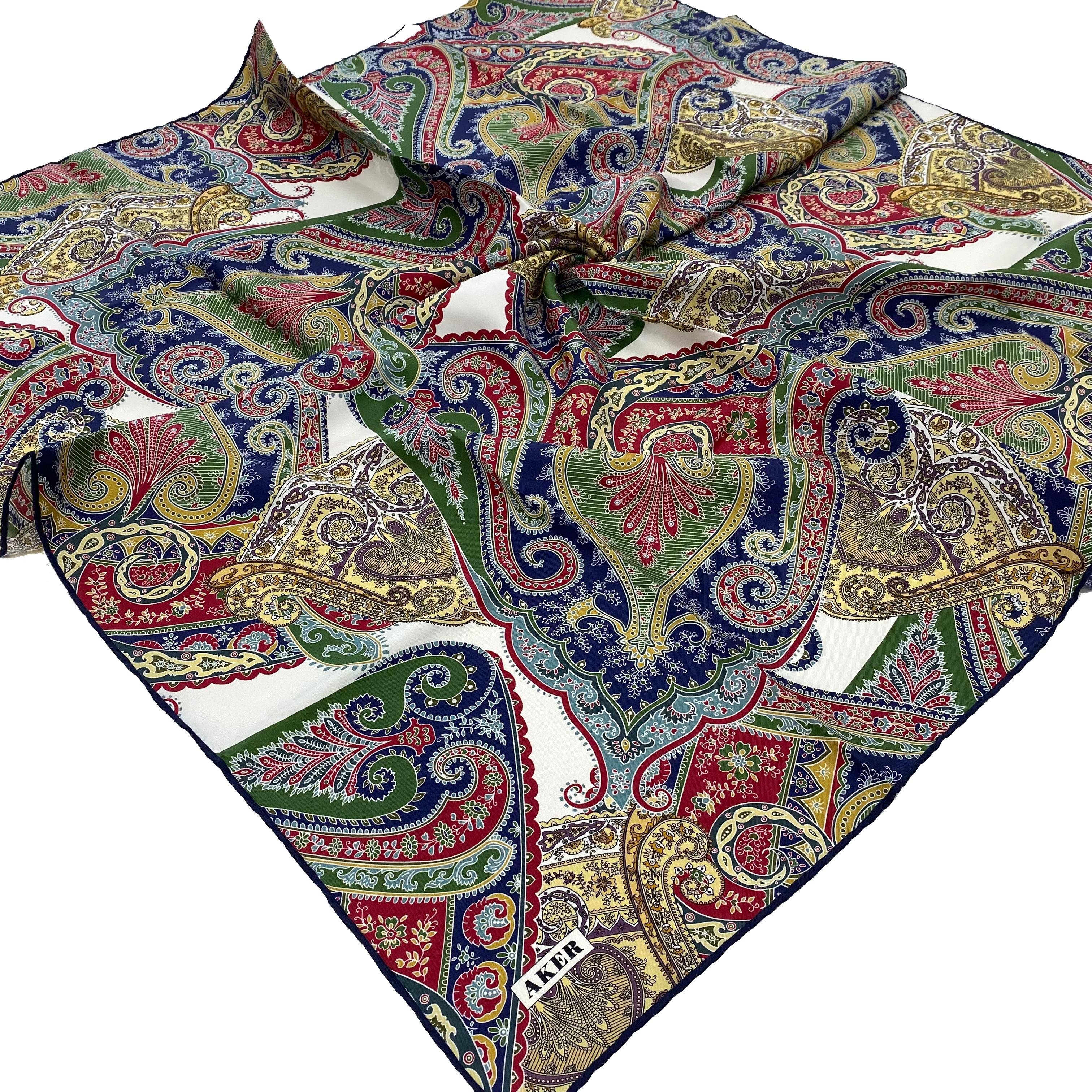 Aker Silk Scarf - 2025 Spring-Summer - 9038701-321 - Satin Silk