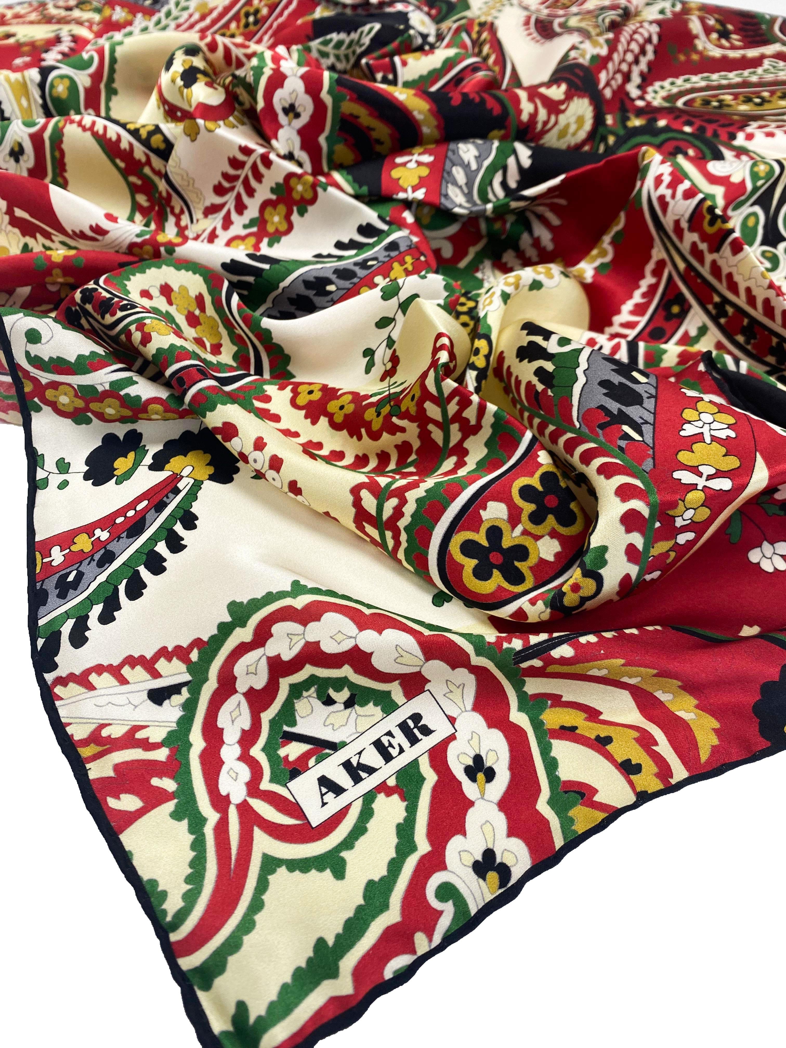 Aker İpek Eşarp - 2025 İlkbahar-Yaz - 9053713-911 - Tivil - Şal Desen