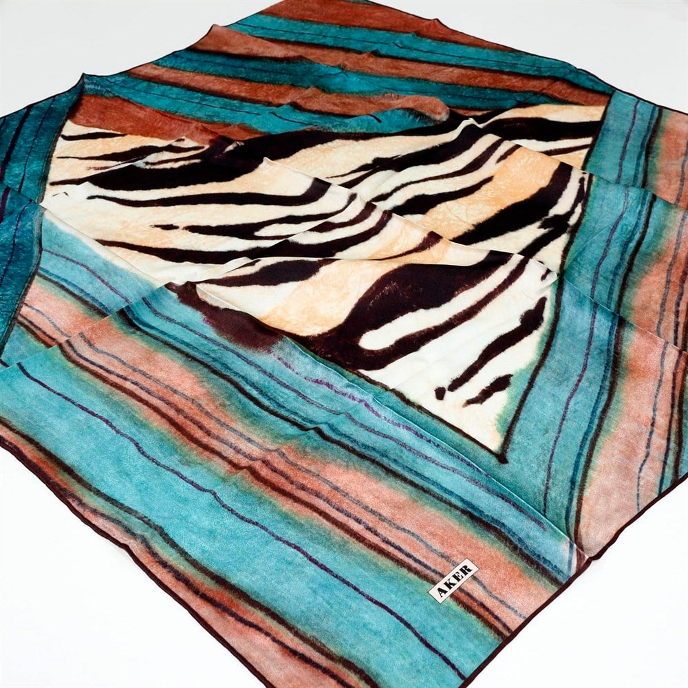 Aker İpek Eşarp - 7635757-342 - Taşlanmış Sura İpek