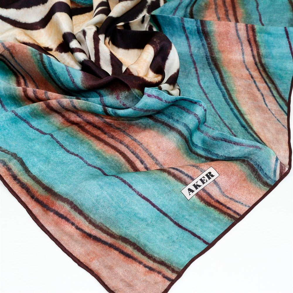 Aker İpek Eşarp - 7635757-342 - Taşlanmış Sura İpek