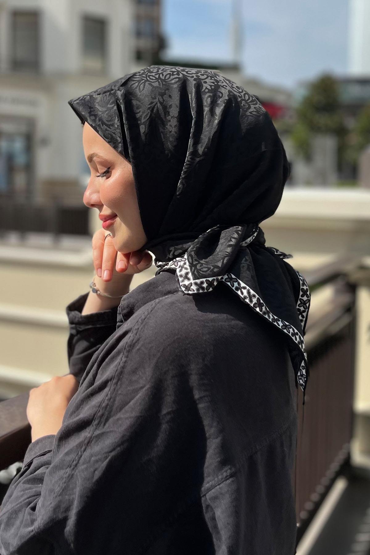 Aker İpek Eşarp - Jakarlı - 2023/2024 Sonbahar-Kış - 8795404-311