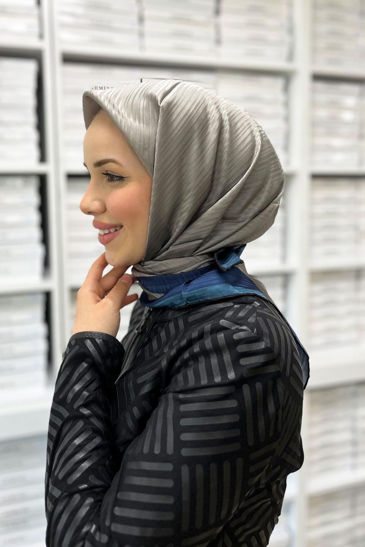 Aker İpek Eşarp - Jakarlı - 2023/2024 Sonbahar-Kış - 8640405-314