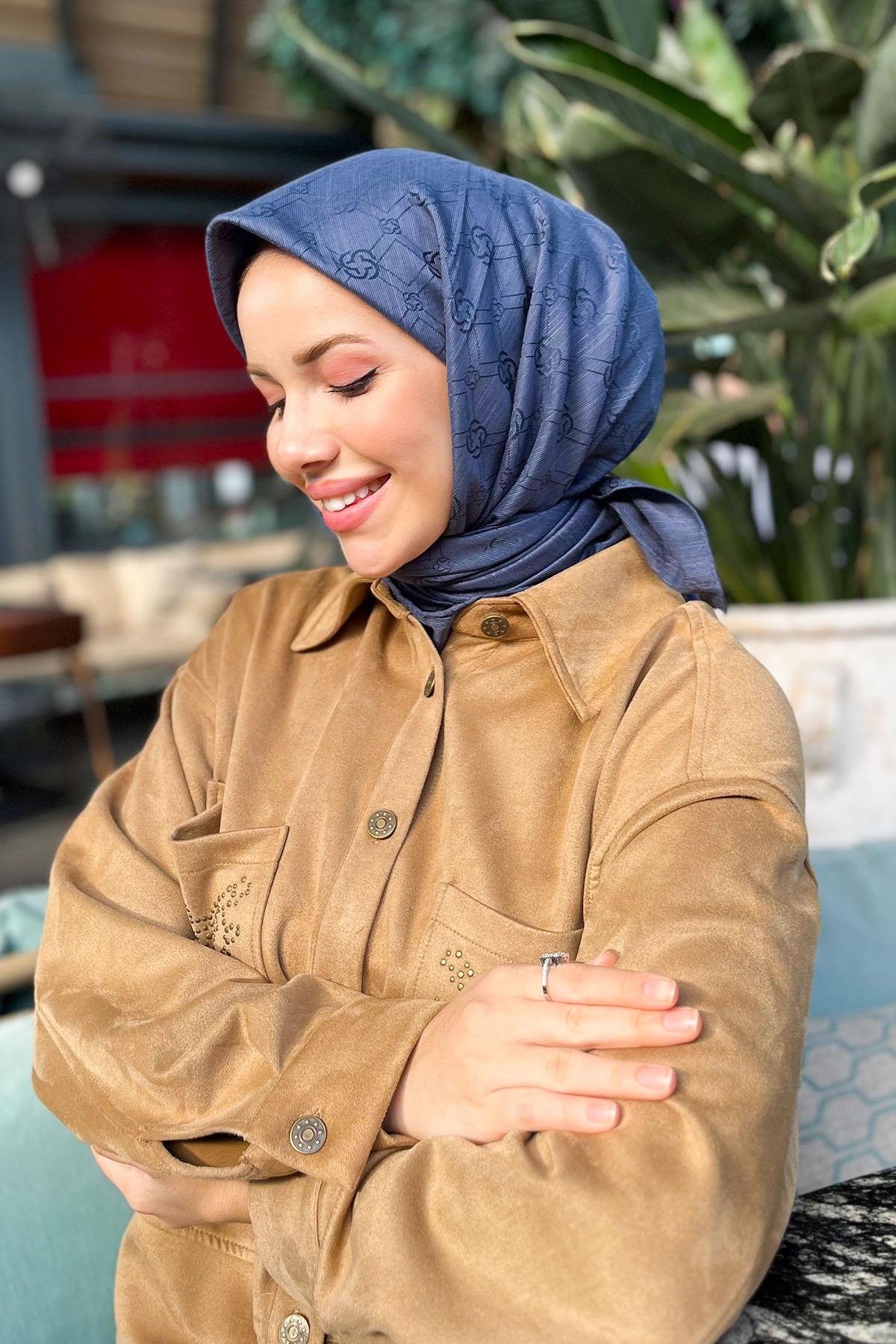 Aker İpek Koton Jakar Eşarp - 7071976-927