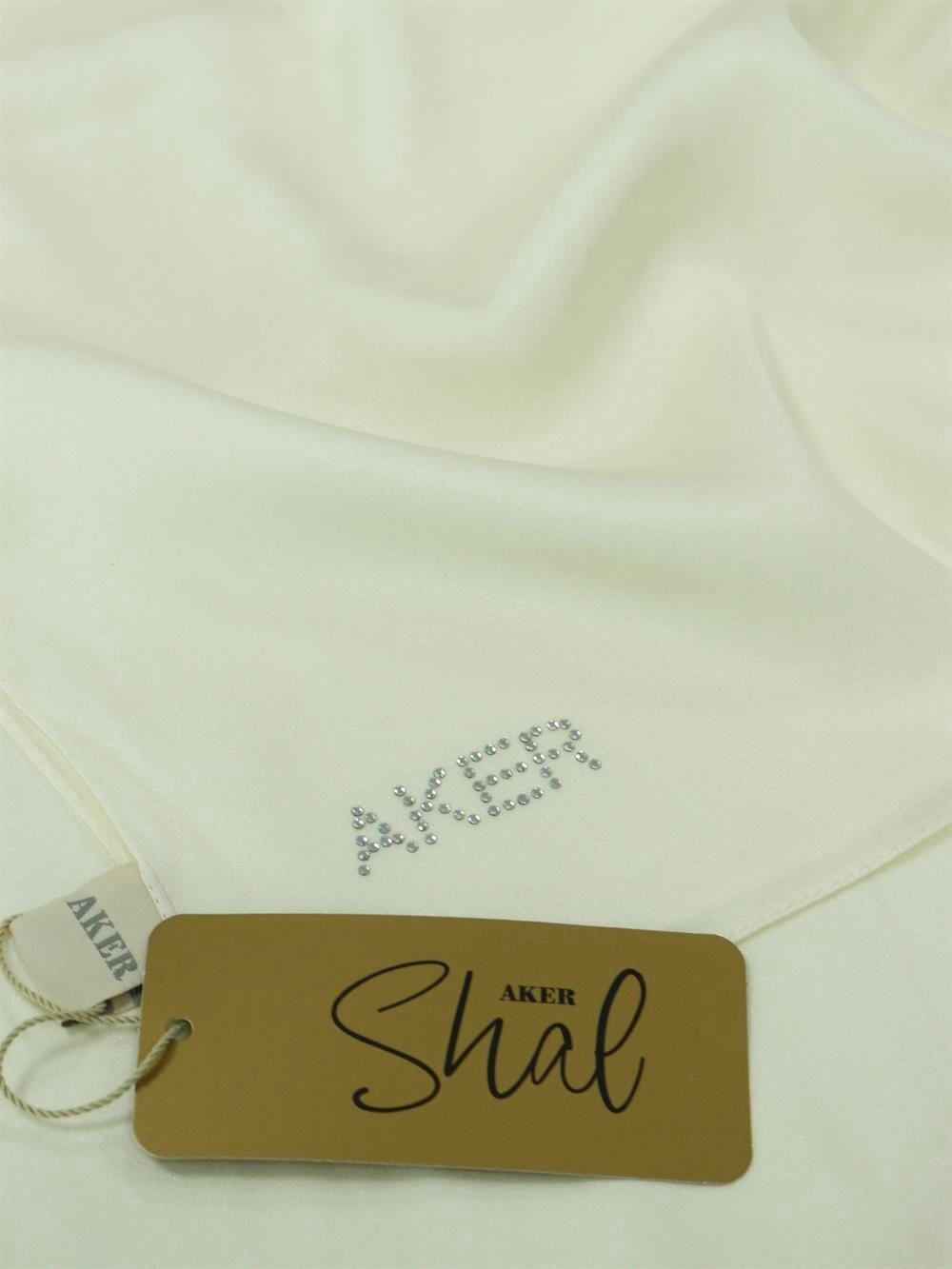 Aker Kristal Şal - Düz Renk - 3030100-912 - Krem