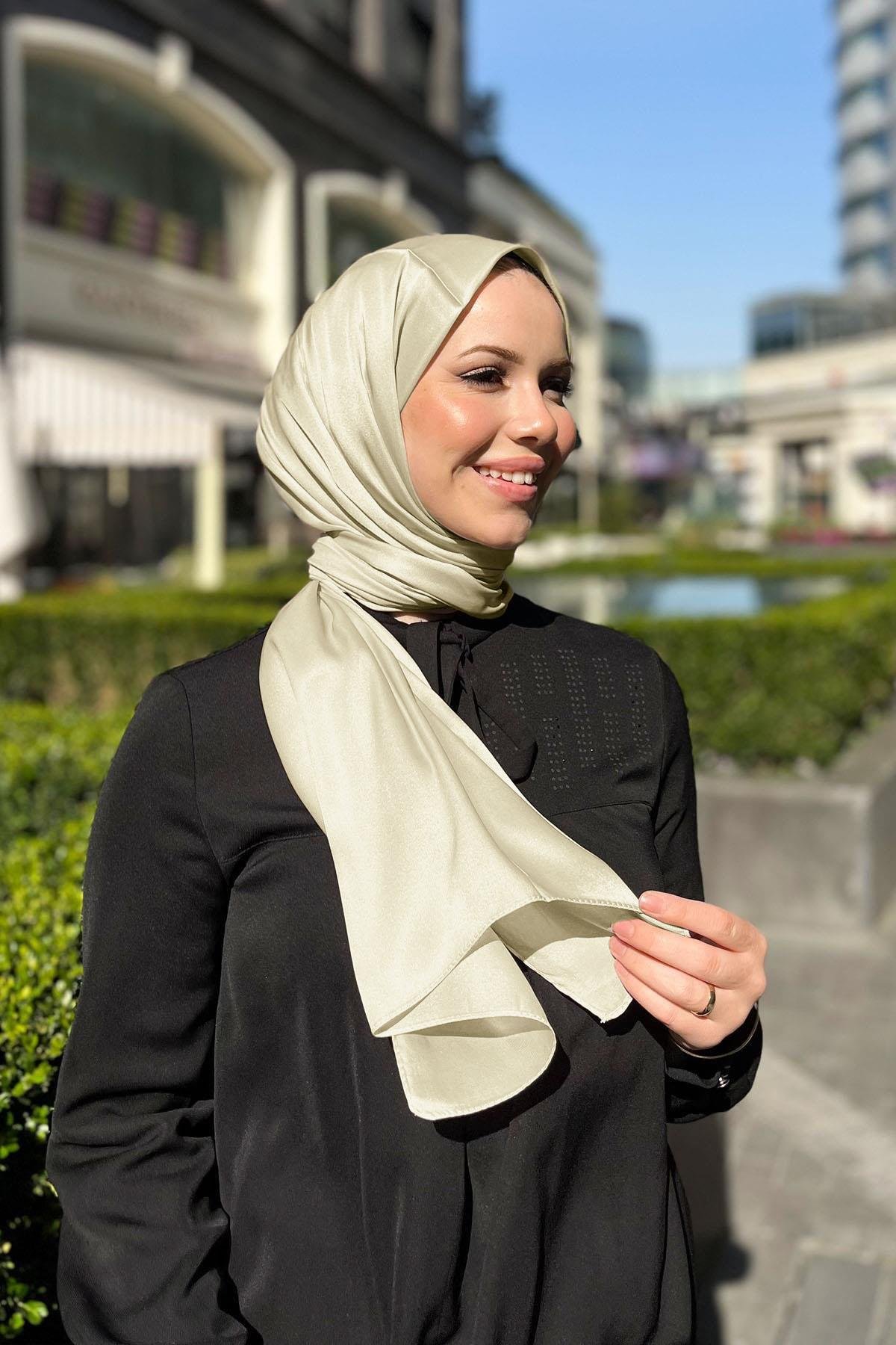 Aker Kristal Şal - Düz Renk - 3030100-912 - Krem