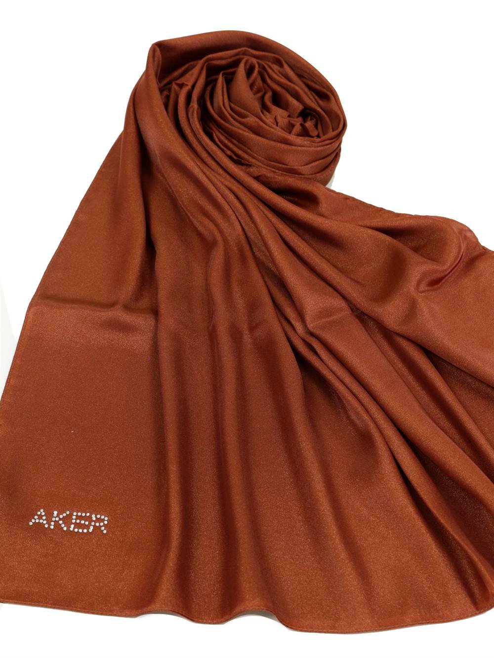 Aker Kristal Şal - Düz Renk - 3030100-941 - Kiremit