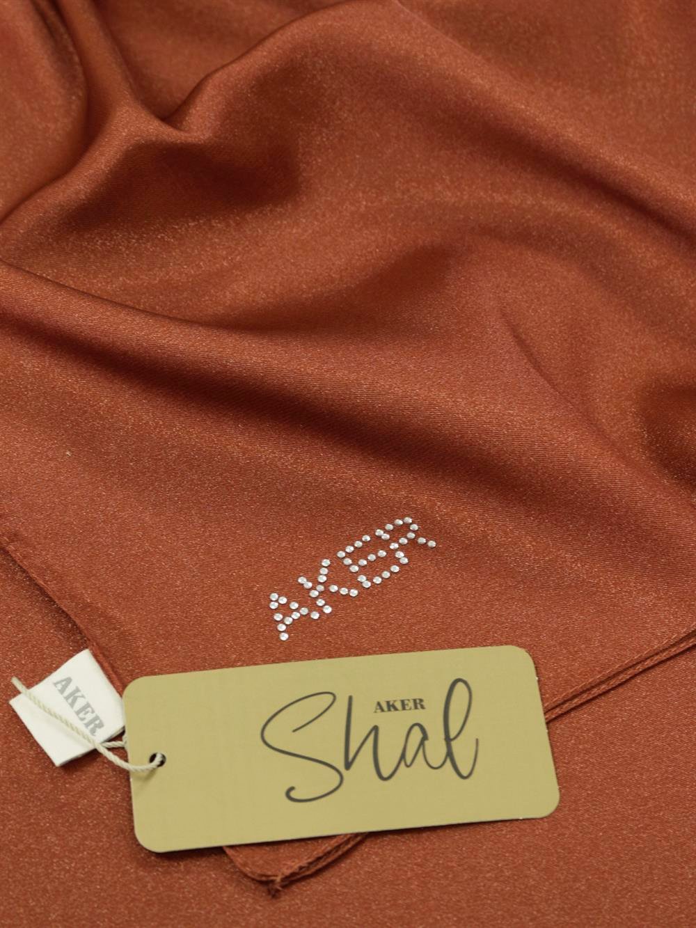 Aker Kristal Şal - Düz Renk - 3030100-941 - Kiremit