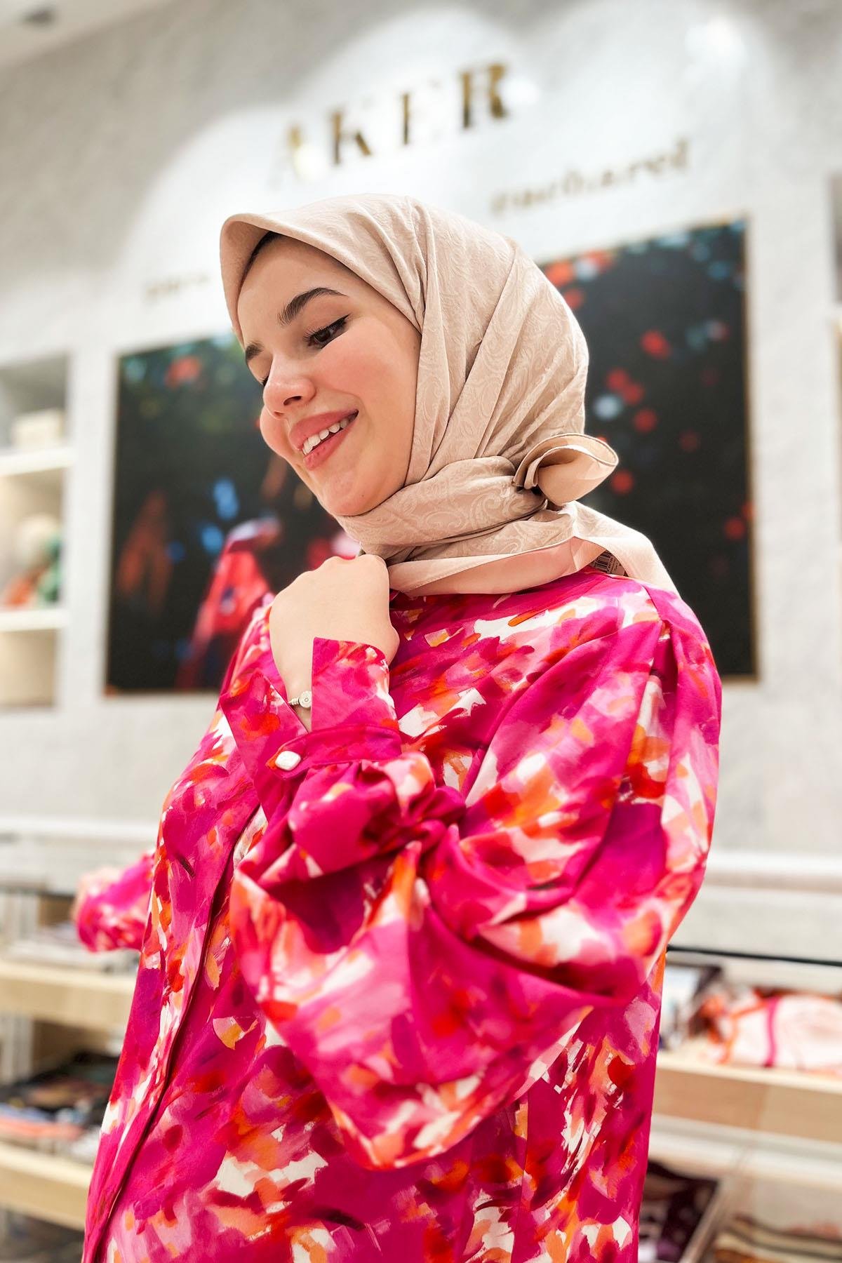 Aker Lyocell Etnik Jakar Eşarp - 3030350-936