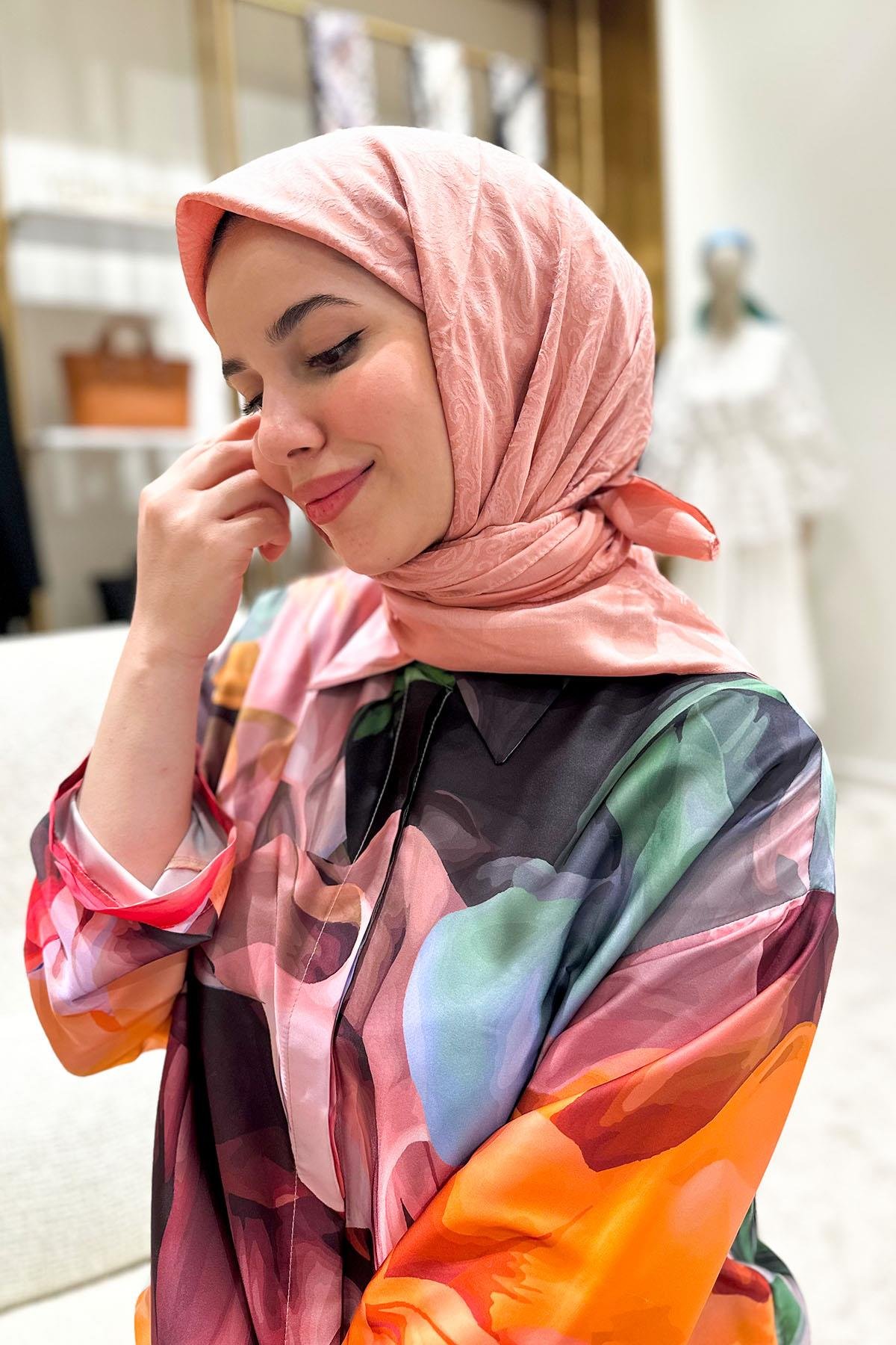 Aker Lyocell Etnik Jakar Eşarp - 3030350-991