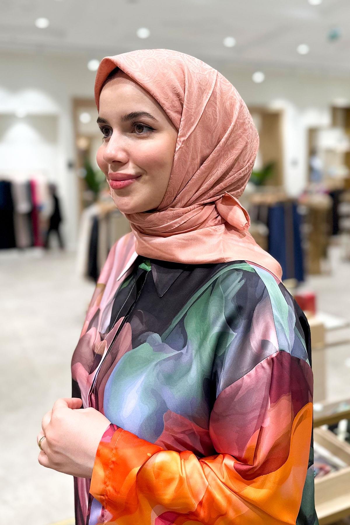 Aker Lyocell Etnik Jakar Eşarp - 3030350-991