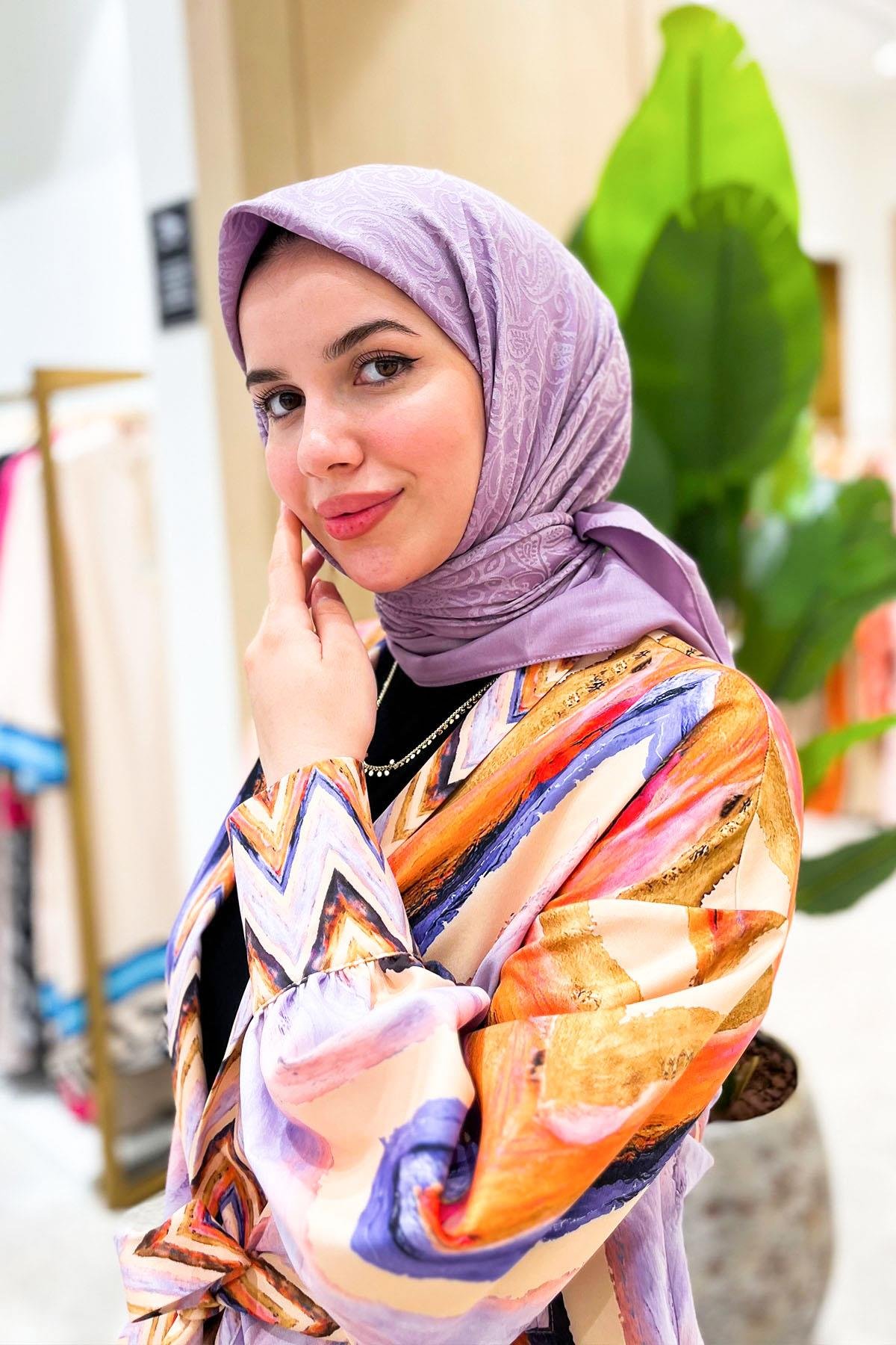 Aker Lyocell Etnik Jakar Eşarp - 3030350-992