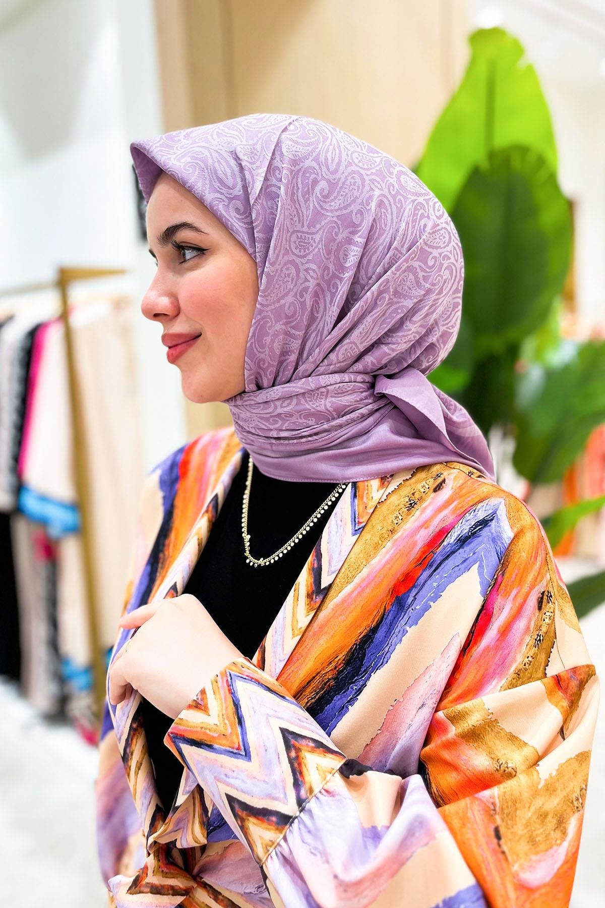 Aker Lyocell Etnik Jakar Eşarp - 3030350-992