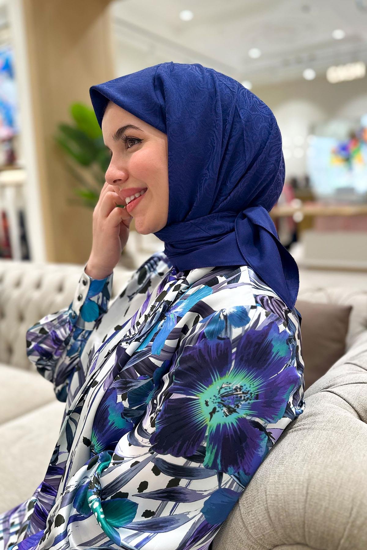 Aker Lyocell Etnik Jakar Eşarp - 3030350-921