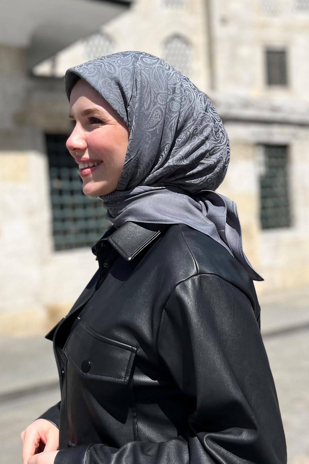 Aker Lyocell Etnik Jakar Eşarp - 3030350-912 - Renk